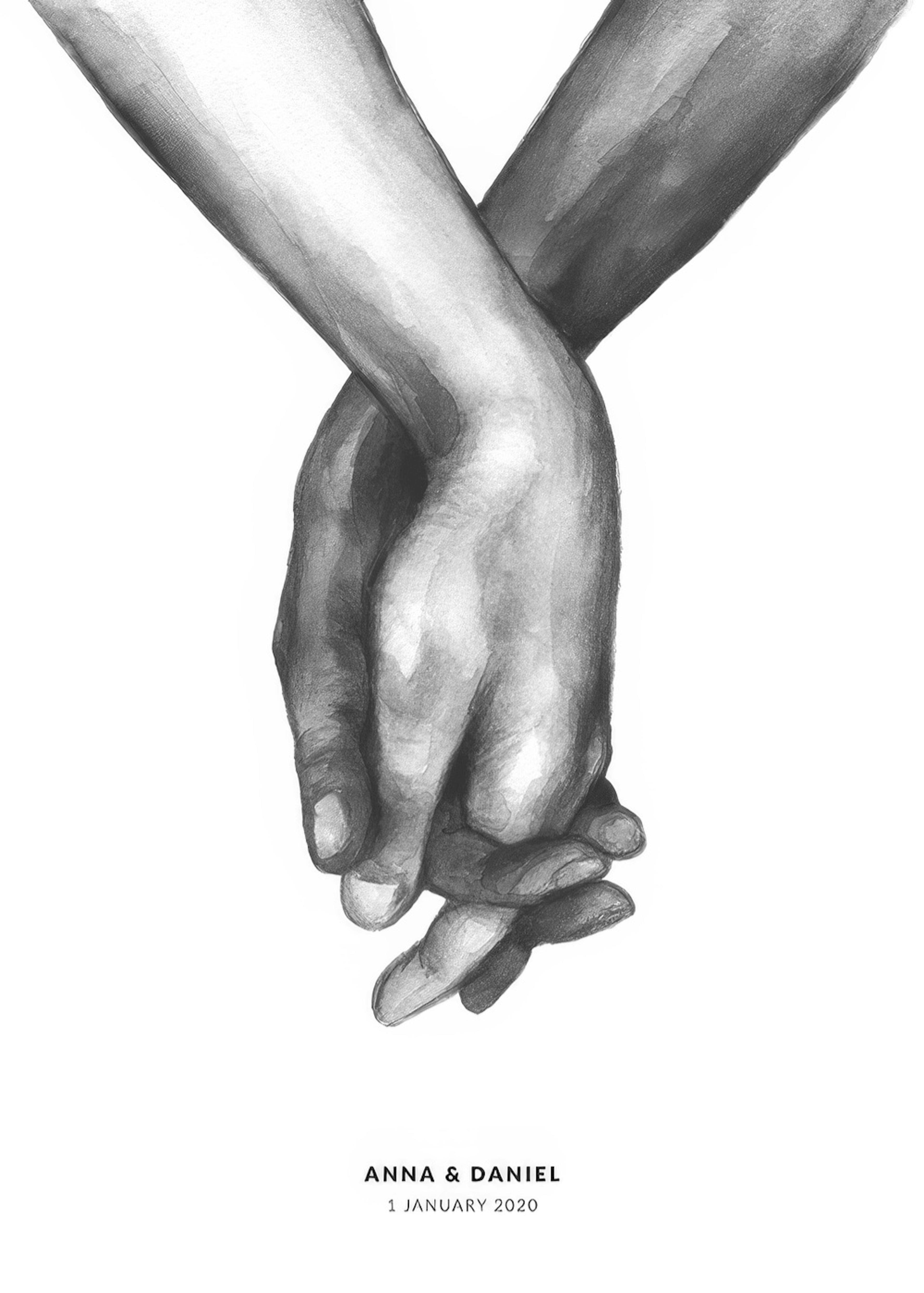 Watercolor Hands persoonlijke poster thumbnail