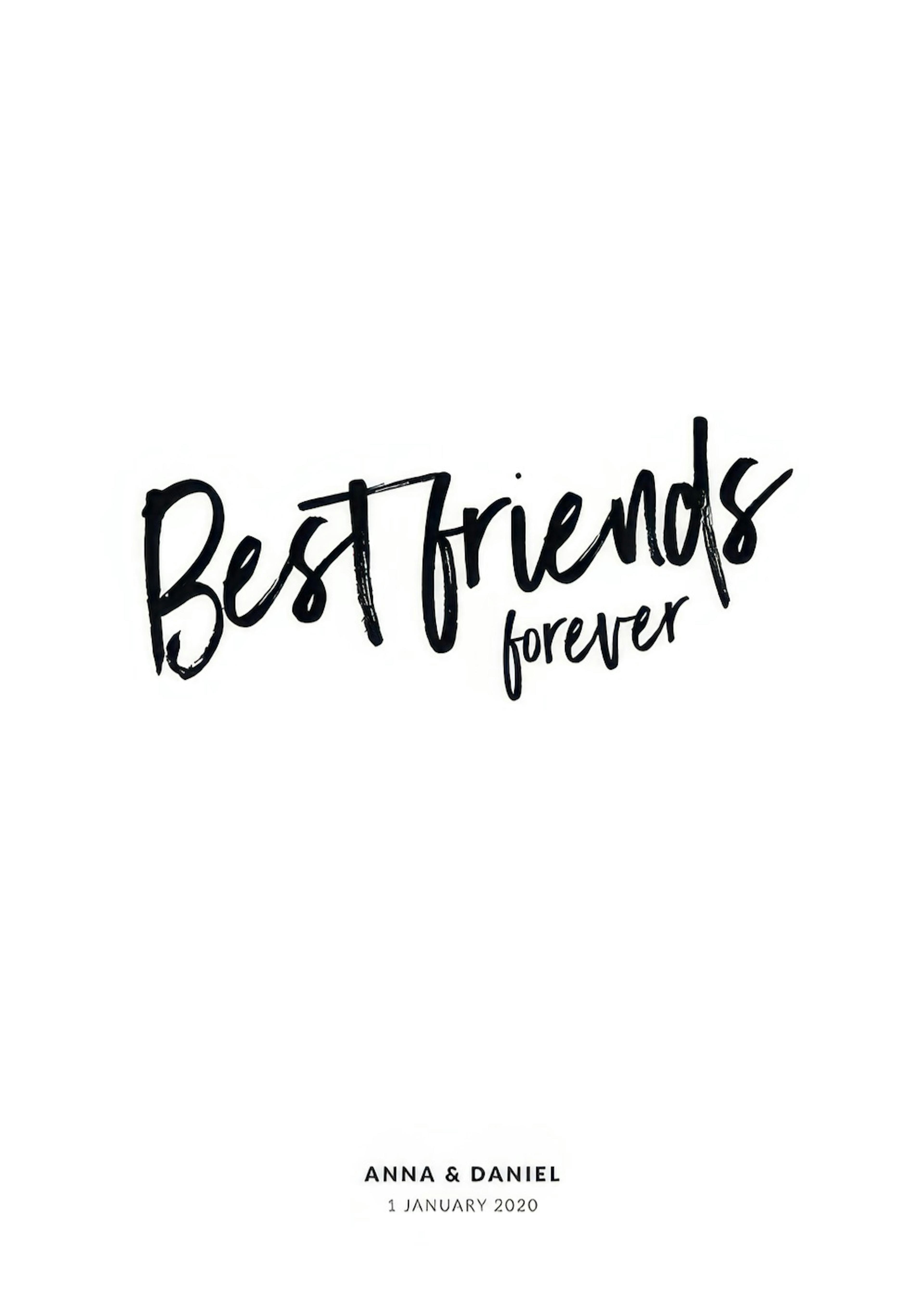 Best Friends Forever Personalisiert Poster thumbnail