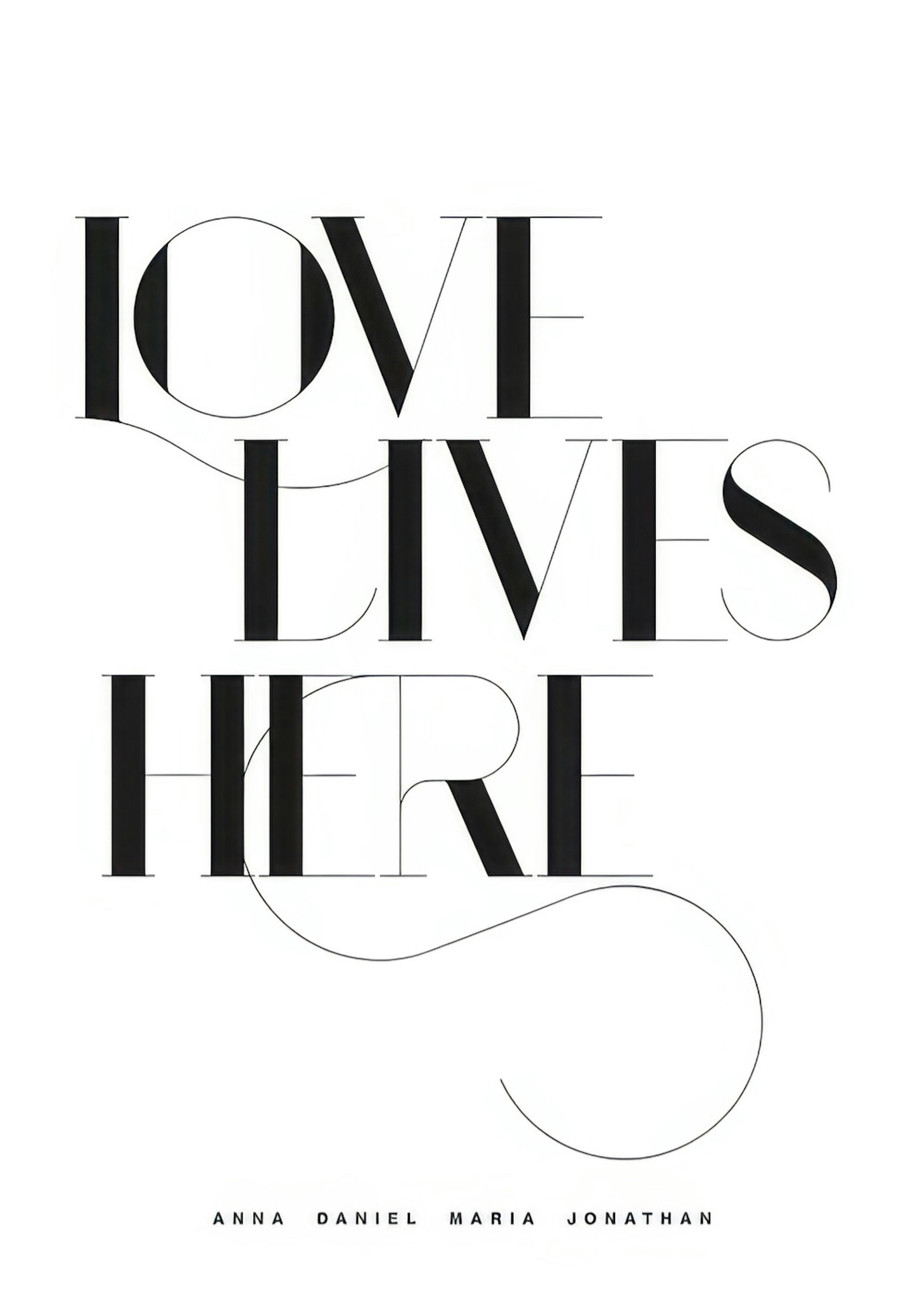 Love Lives Here No1 persoonlijke poster thumbnail