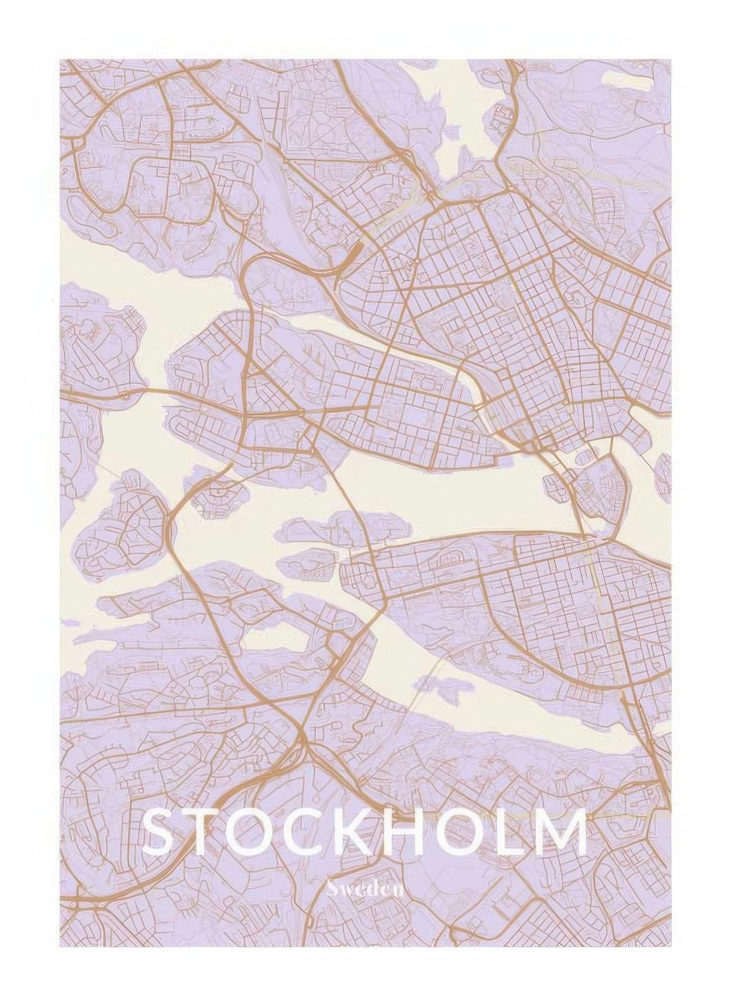Lilac Map Personal Poster (50x70 cm) - Poster Store