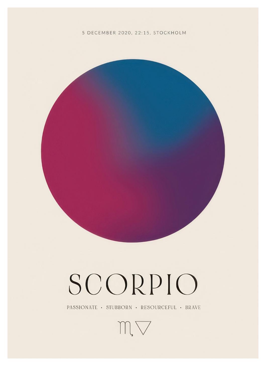 Aura Energy Scorpio Personal Plakat (50x70 cm) - Poster Store