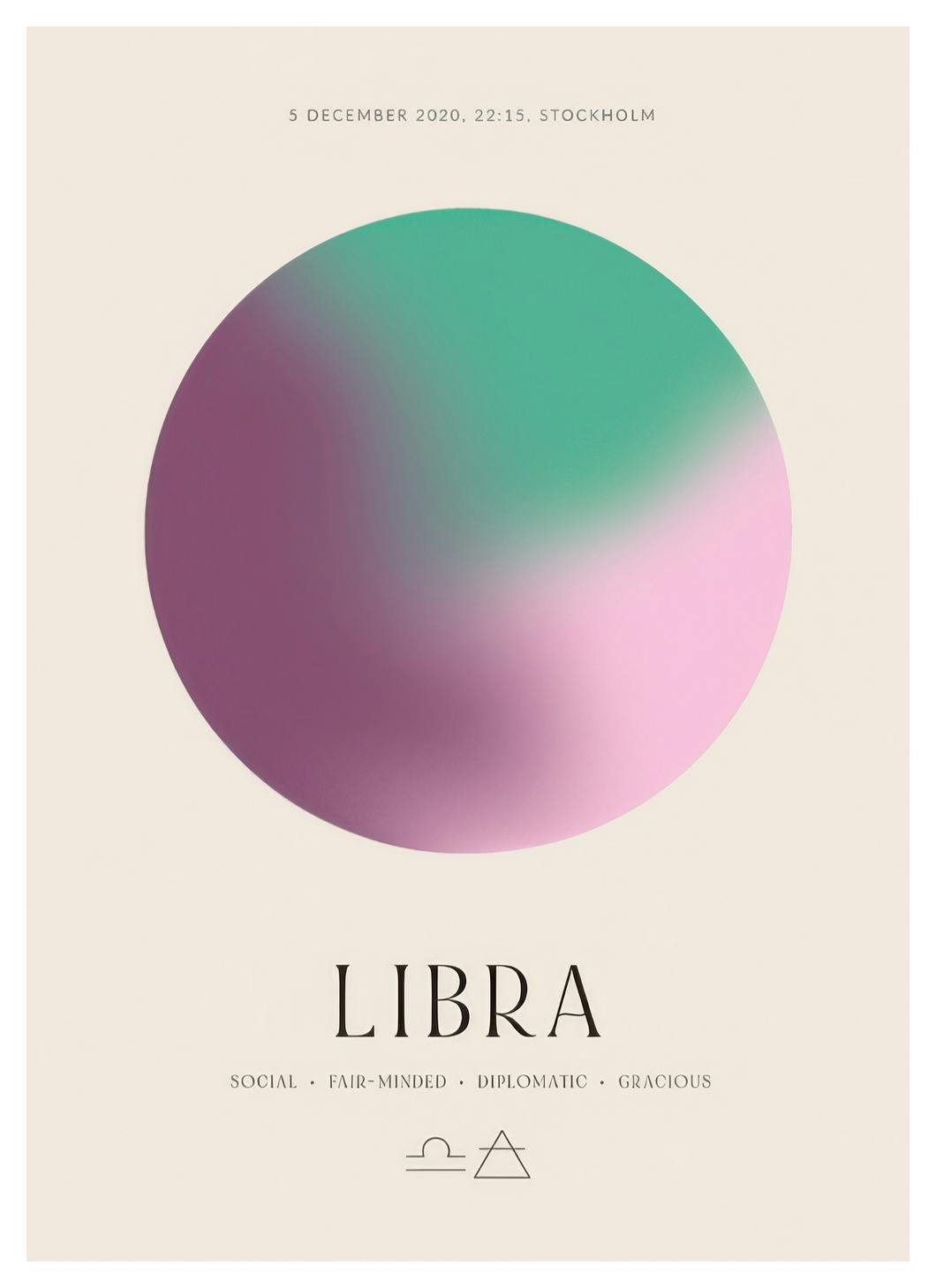 Aura Energy Libra Personal Poster (50x70 cm) - Poster Store