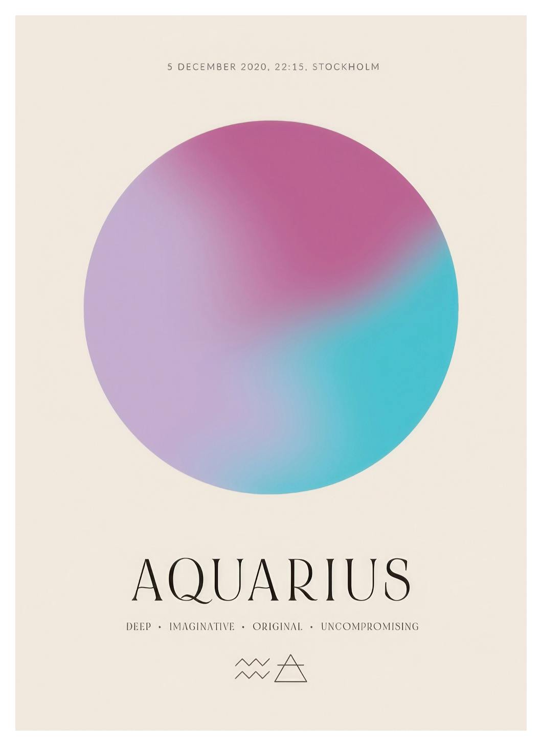 Aura Energy Aquarius Personal Poster (30x40 cm) - Poster Store