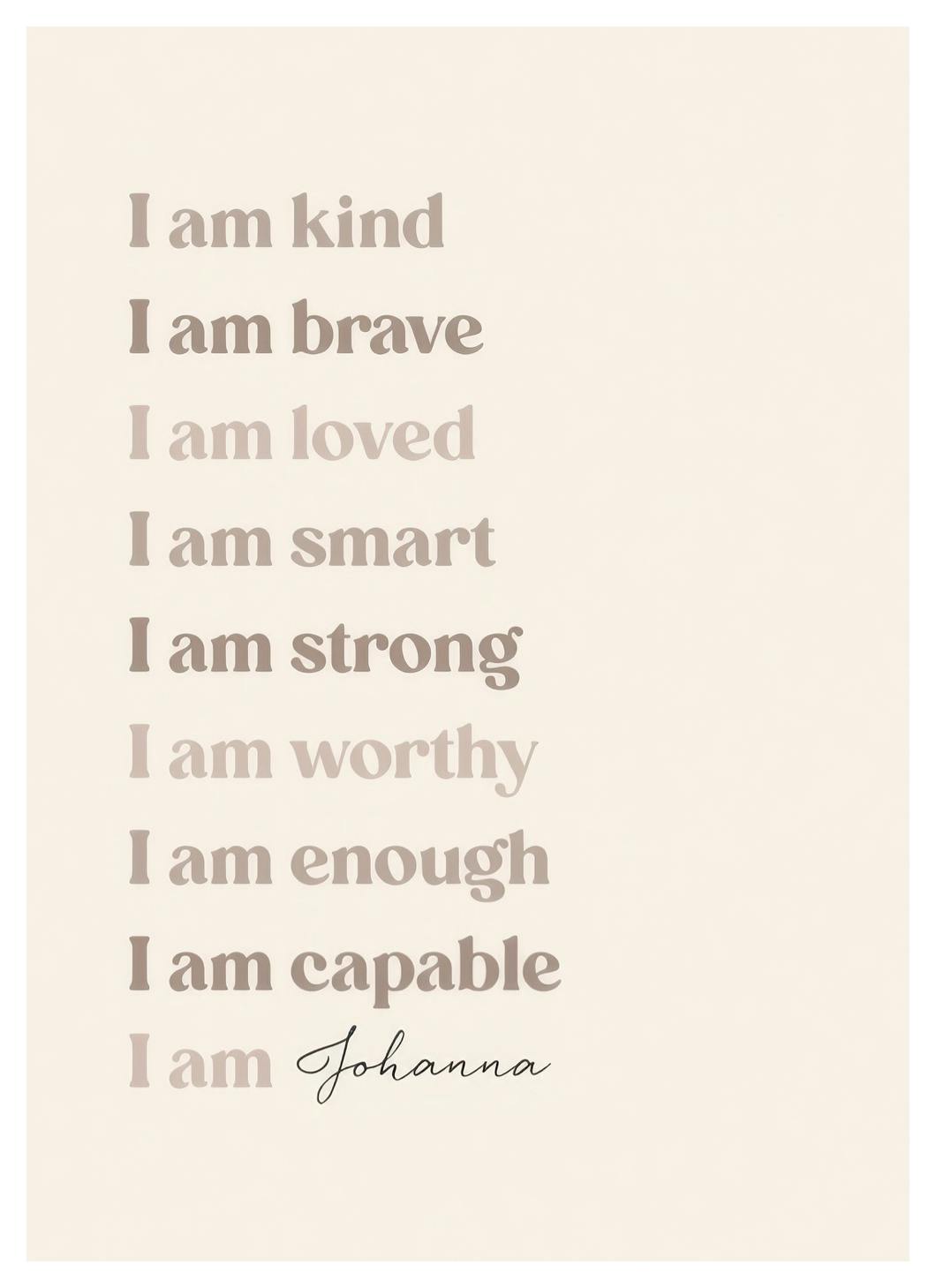 I Am Personal Affiche (30x40 cm) - Poster Store