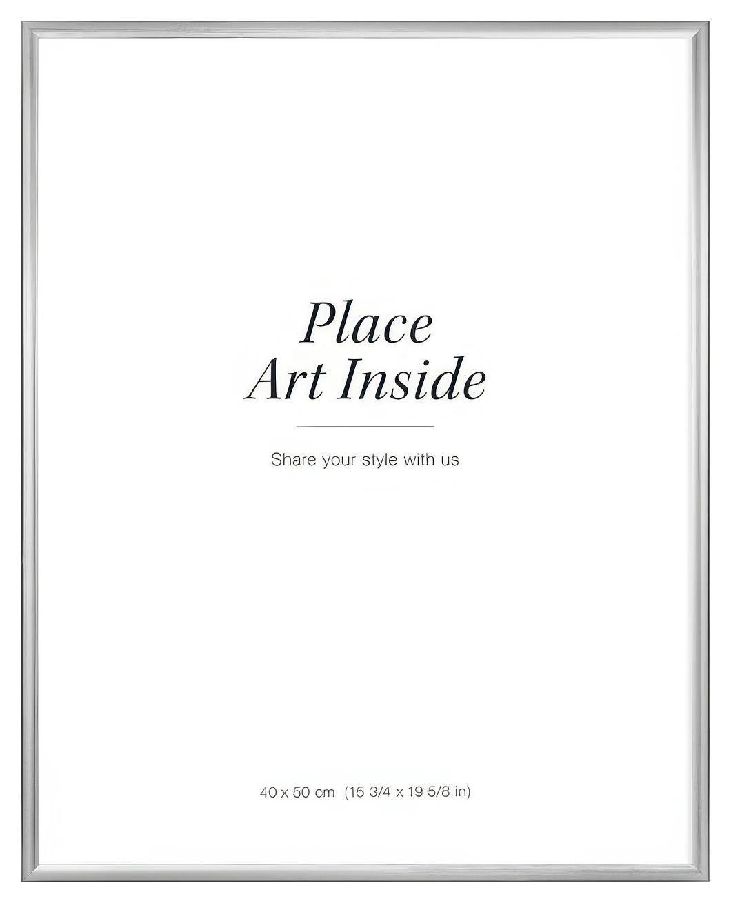 Silver Frame 40x50 cm (40x50 cm) - Poster Store High Quality Picture Frames