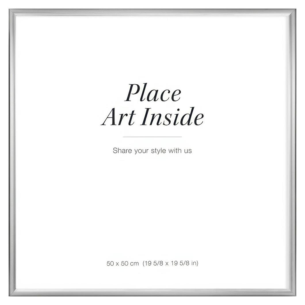 Silver Frame 50x50 cm (50x50 cm) - Poster Store High Quality Picture Frames
