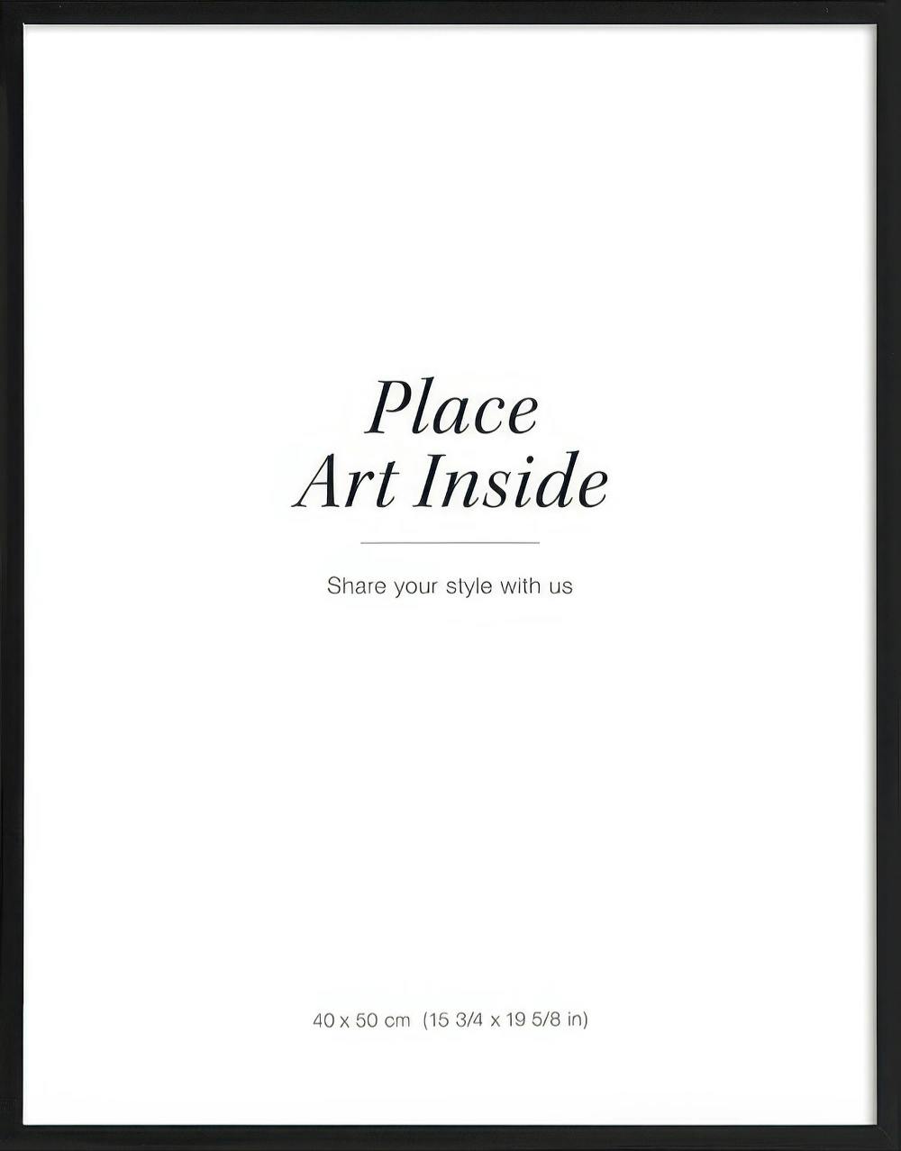 Cornice Legno 40x60 Cm Con Passepartout | Nero Per Poster E Foto | Vetro Plastica Resistente - Foto 10