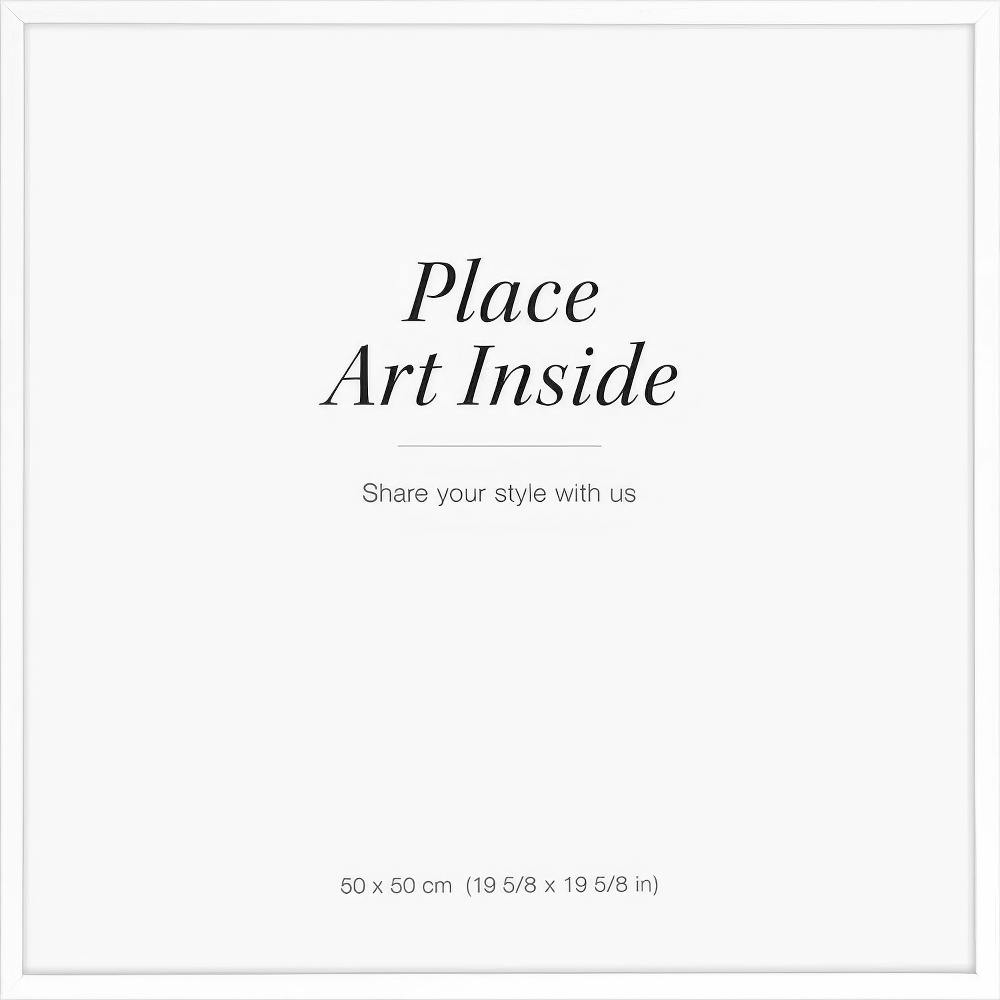 A poster with the text Place Art Inside and Share your style with us on a white background.