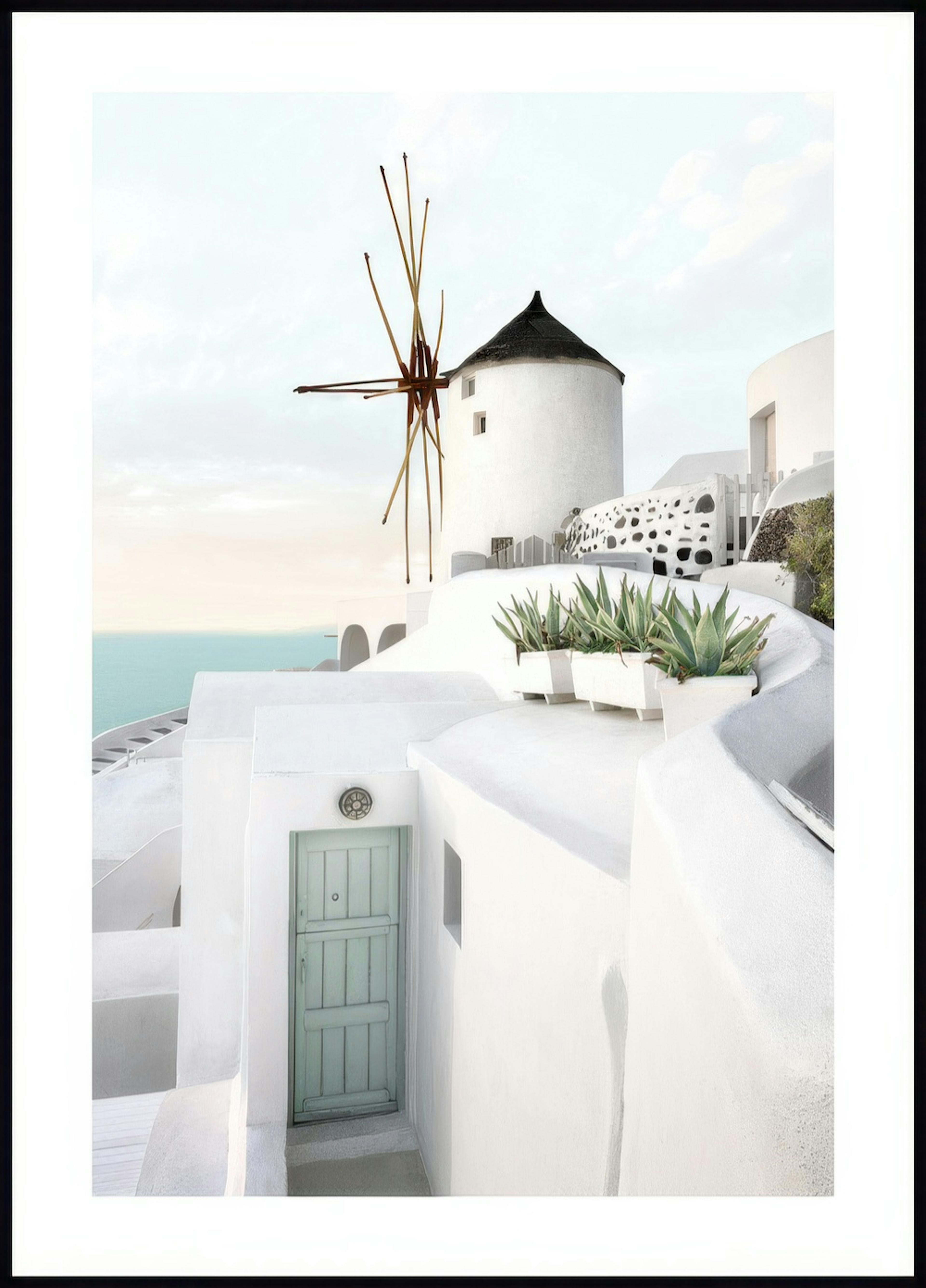 Vista de Santorini Póster 0