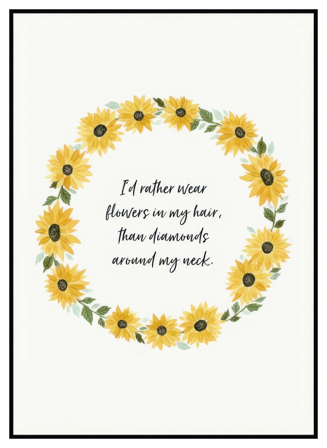 Bloemen in mijn Haar Poster (50x70 cm) - Poster Store