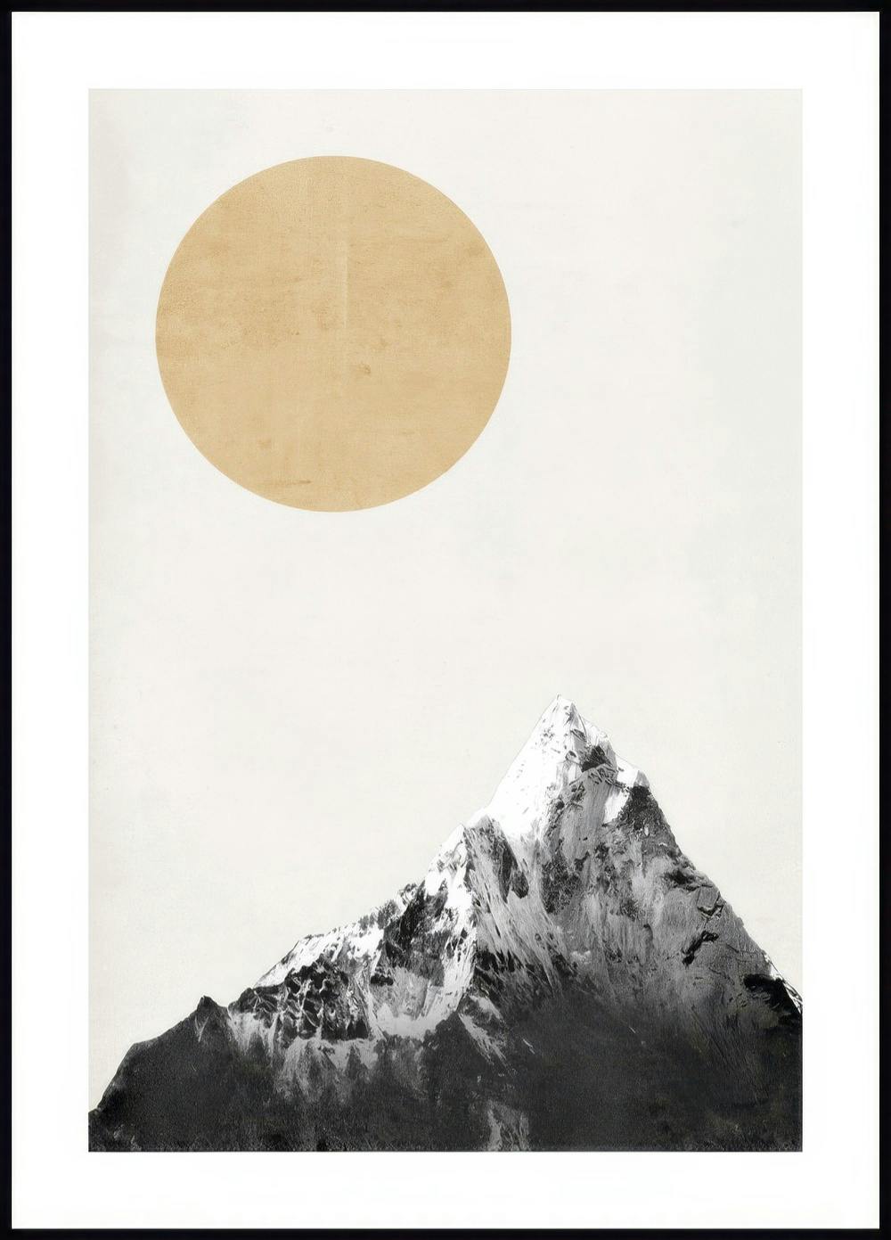 Gylden Bjerg Silhuet Plakat 0