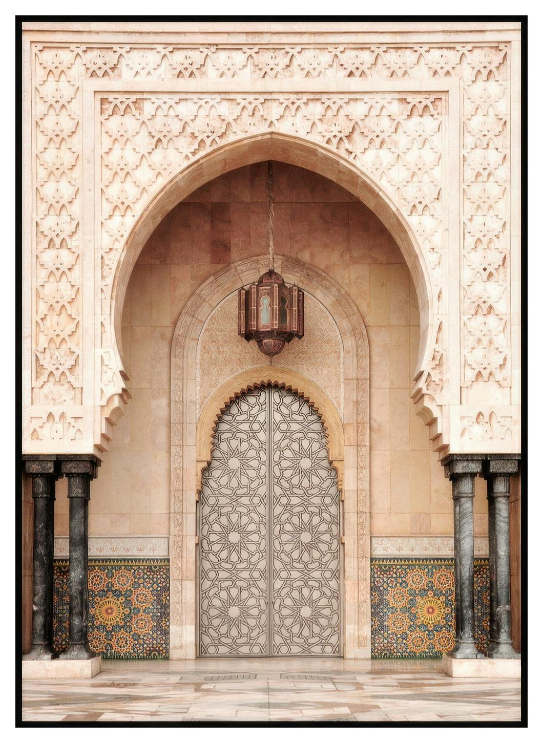 Marrakesh deur Poster (50x70 cm) - Poster Store