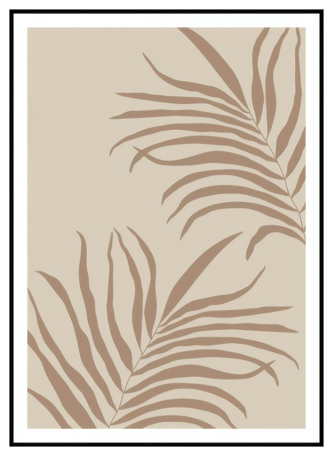 Prints Beige Leaves No1 Poster (50x70 cm) - Poster Store