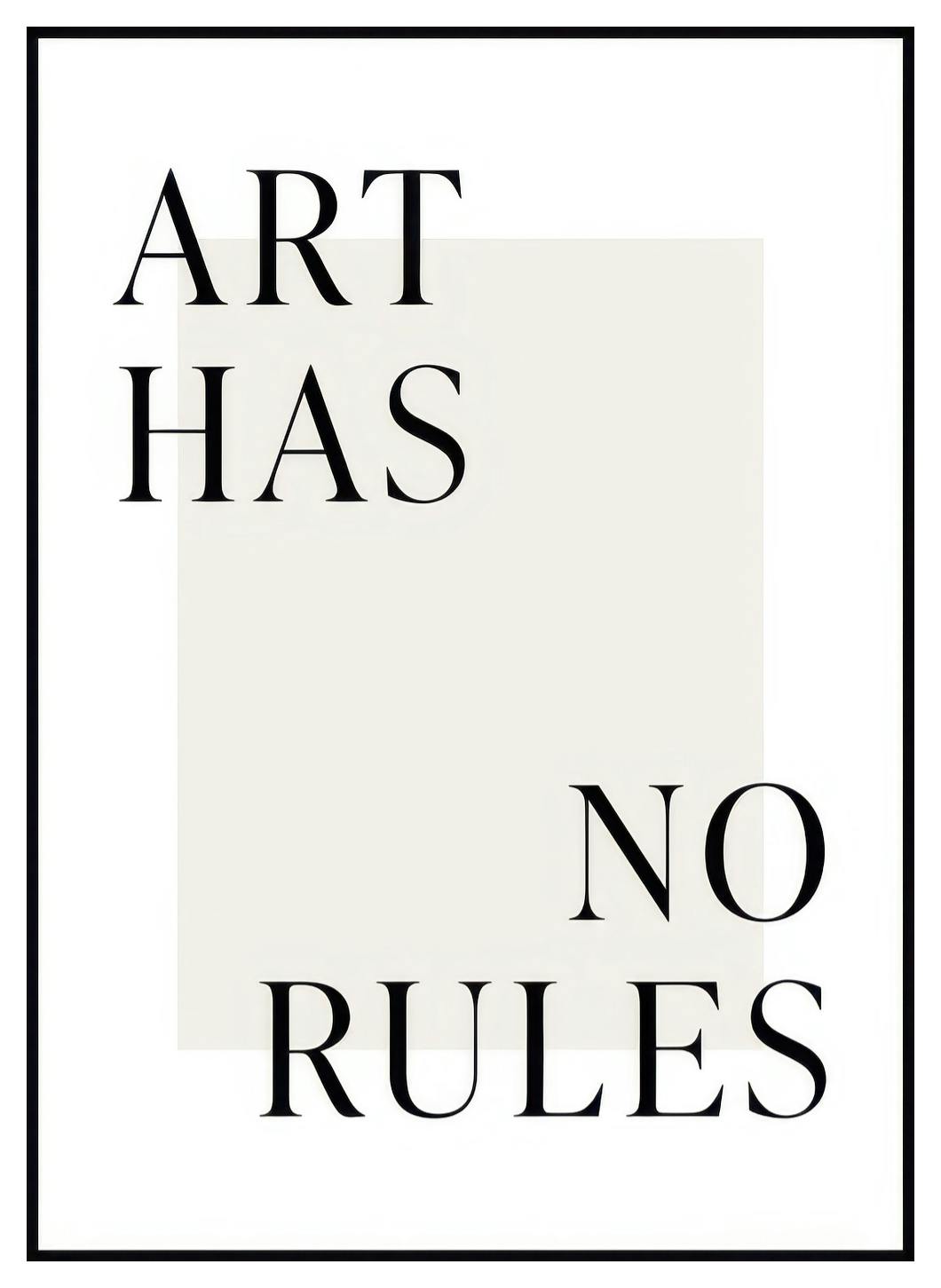 Art Has No Rules Poster (21x30 cm) - Poster Store
