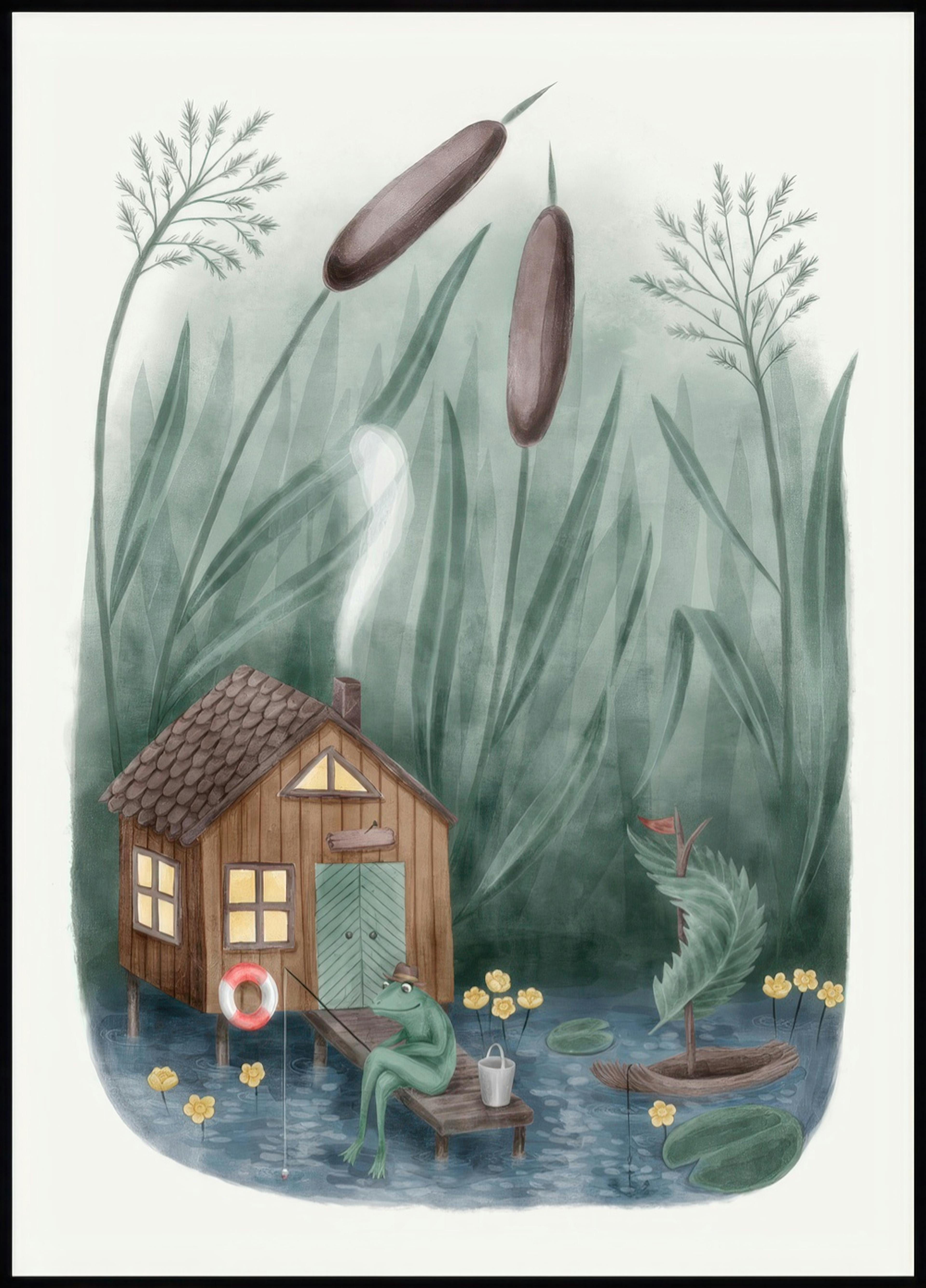 Rana a Pesca Poster 0