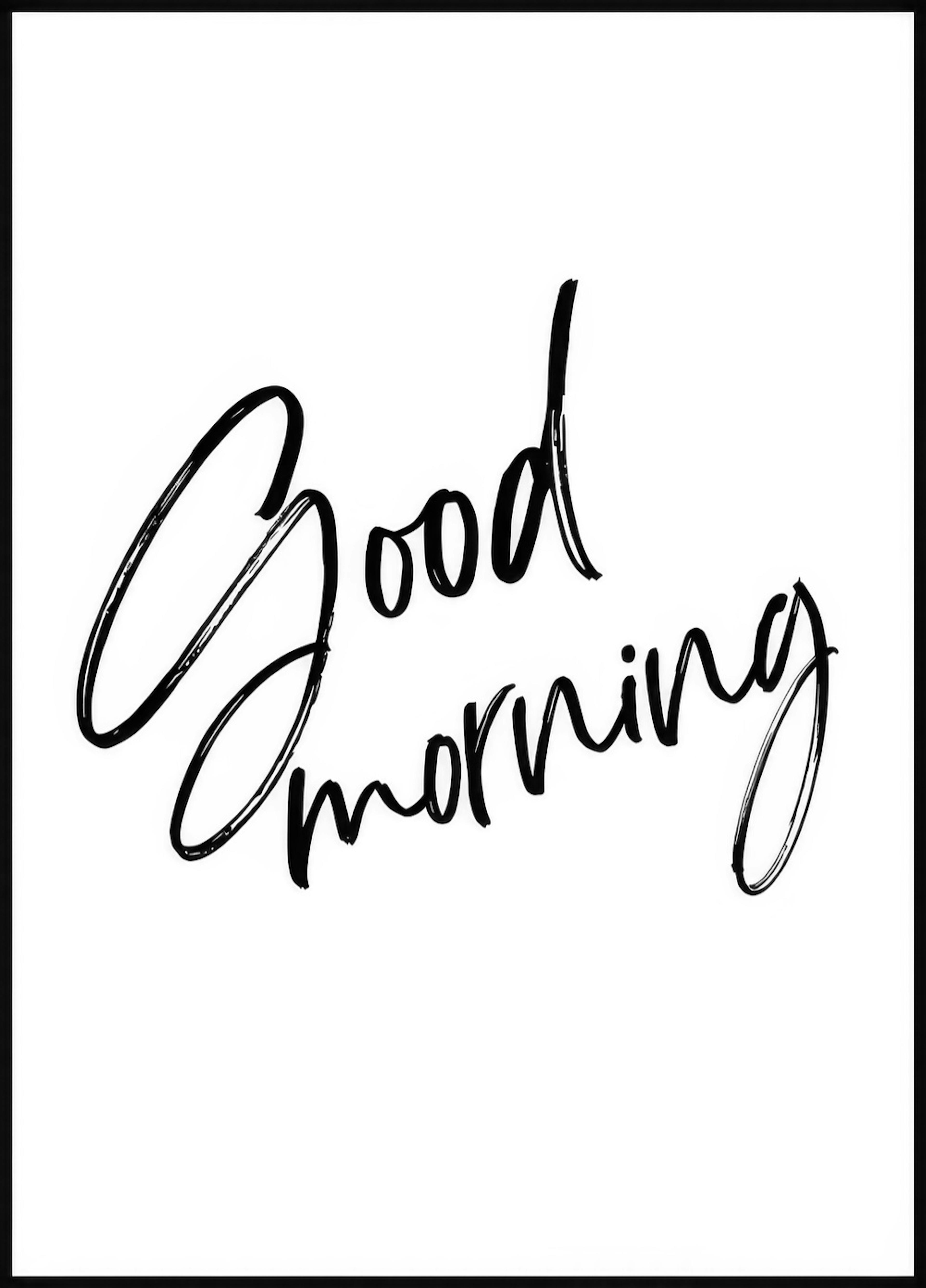 Good Morning Tekst Poster 0