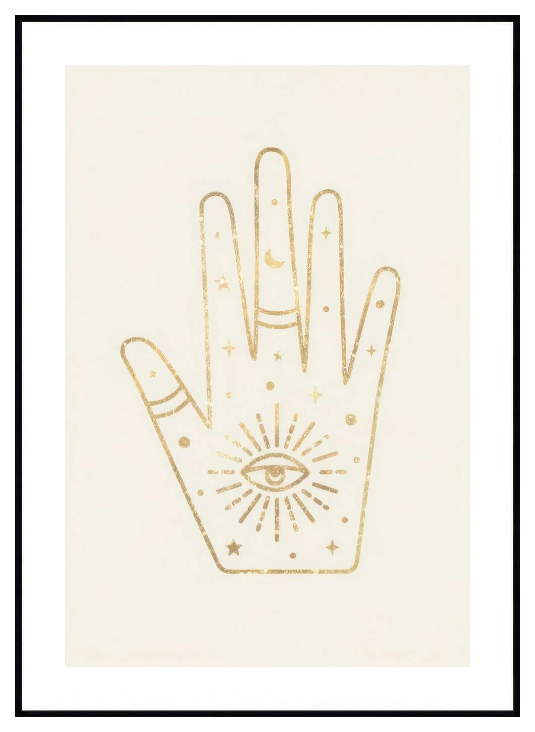 Prints Golden Hand Poster (50x70 cm) - Poster Store