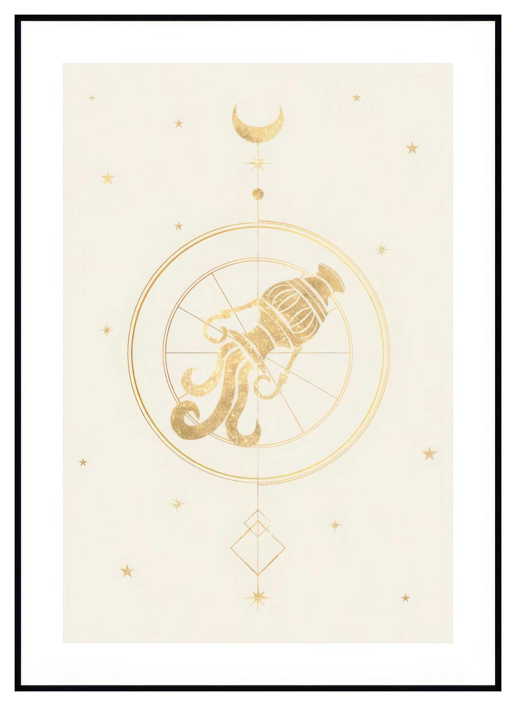 Plakat Wodnik Horoskop (50x70 cm) - Poster Store