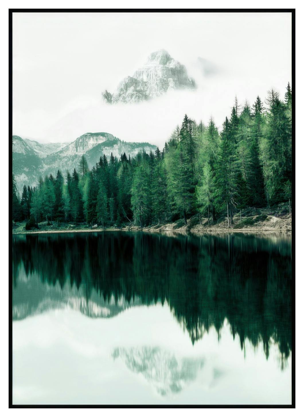 Skog Reflektion Poster (21x30 cm) - Poster Store