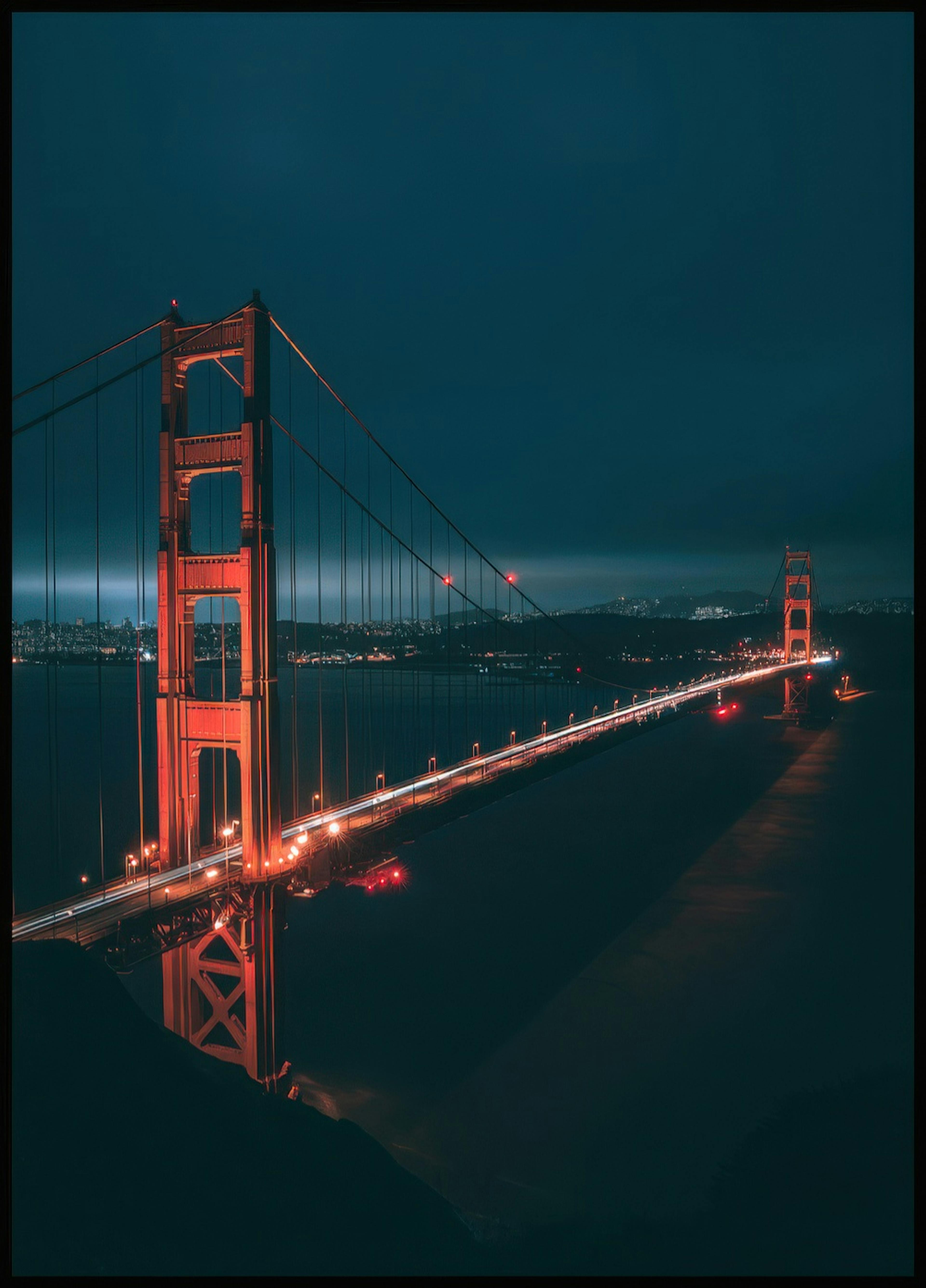 Golden Gate by Night Poster 0
