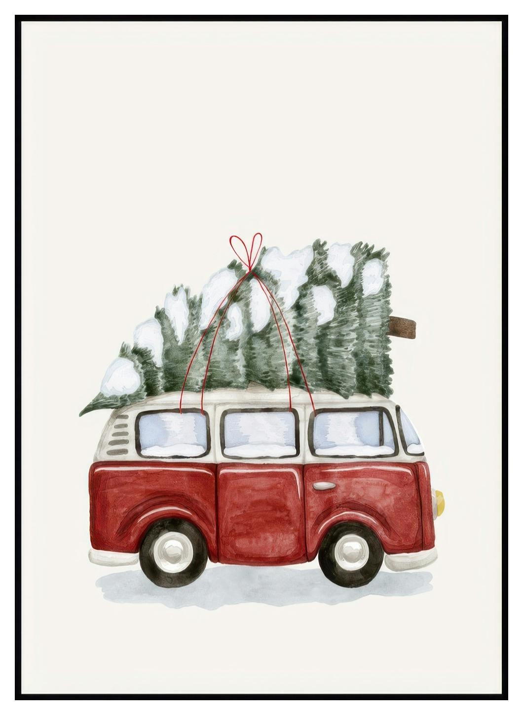 Winter Busje Poster (13x18 cm) - Poster Store