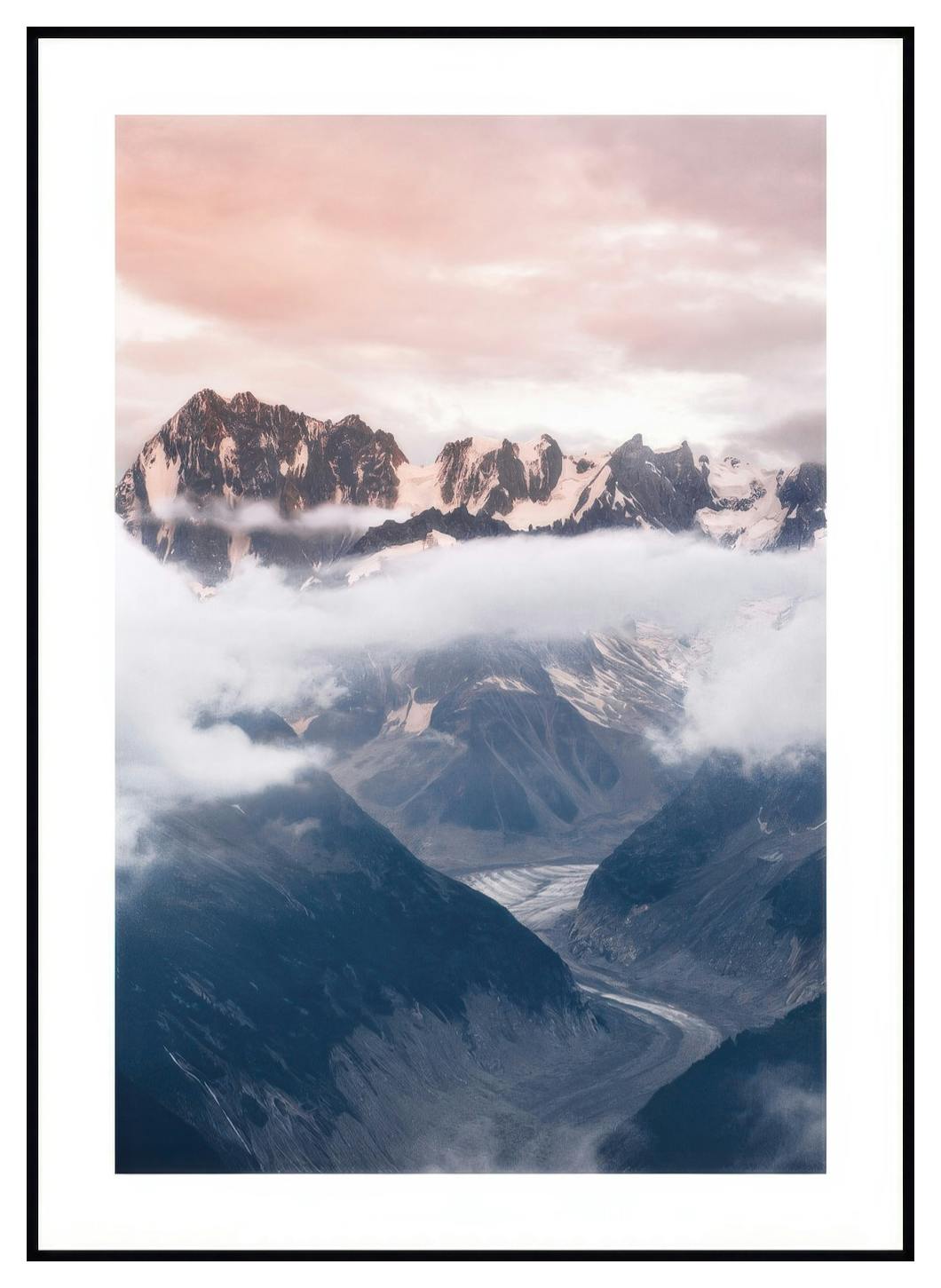 Soleil Couchant Mont Blanc Poster (50x70 cm) - Poster Store