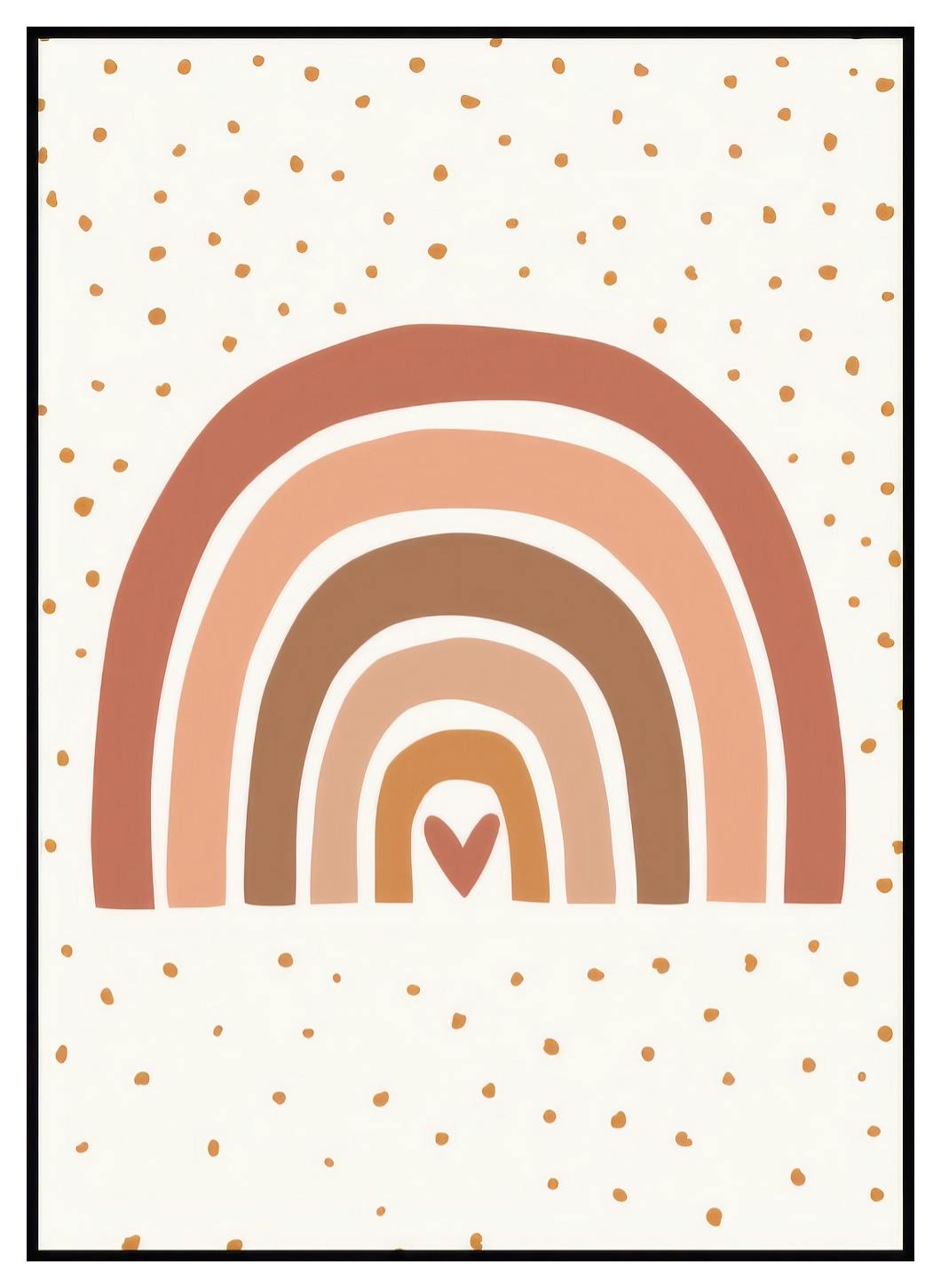 Hart Regenboog Poster (50x50 cm) - Poster Store