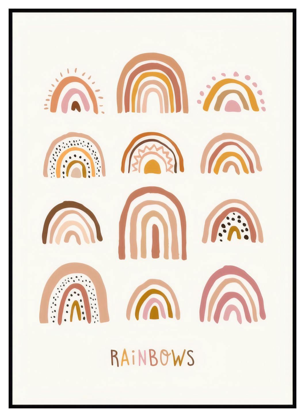 Spielerische Regenbögen Poster (21x30 cm) - Poster Store