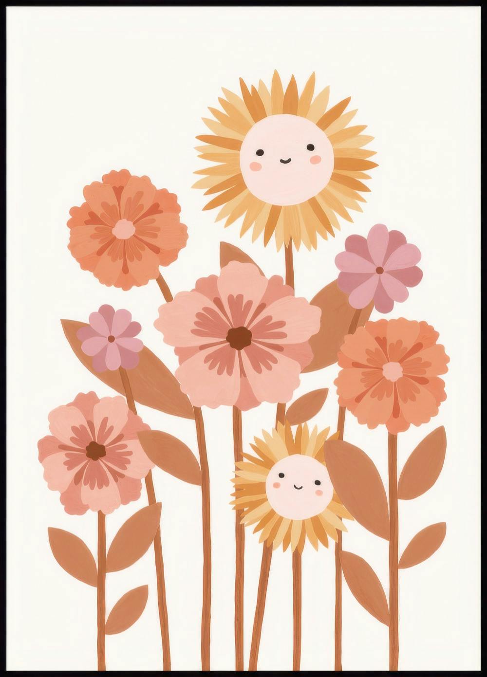 Fleurs Heureuses Poster 0