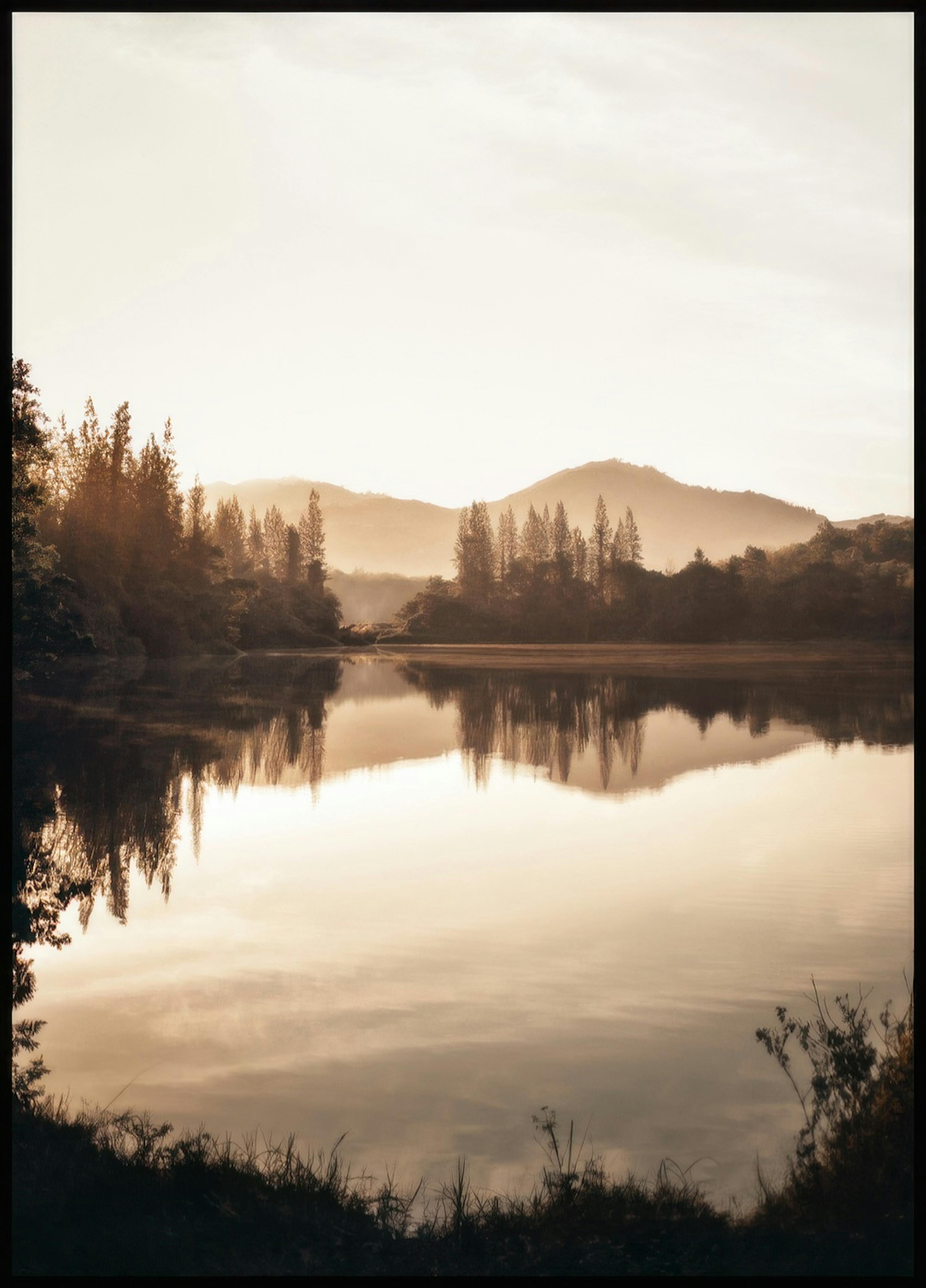 Lac Matin Brumeux Poster 0