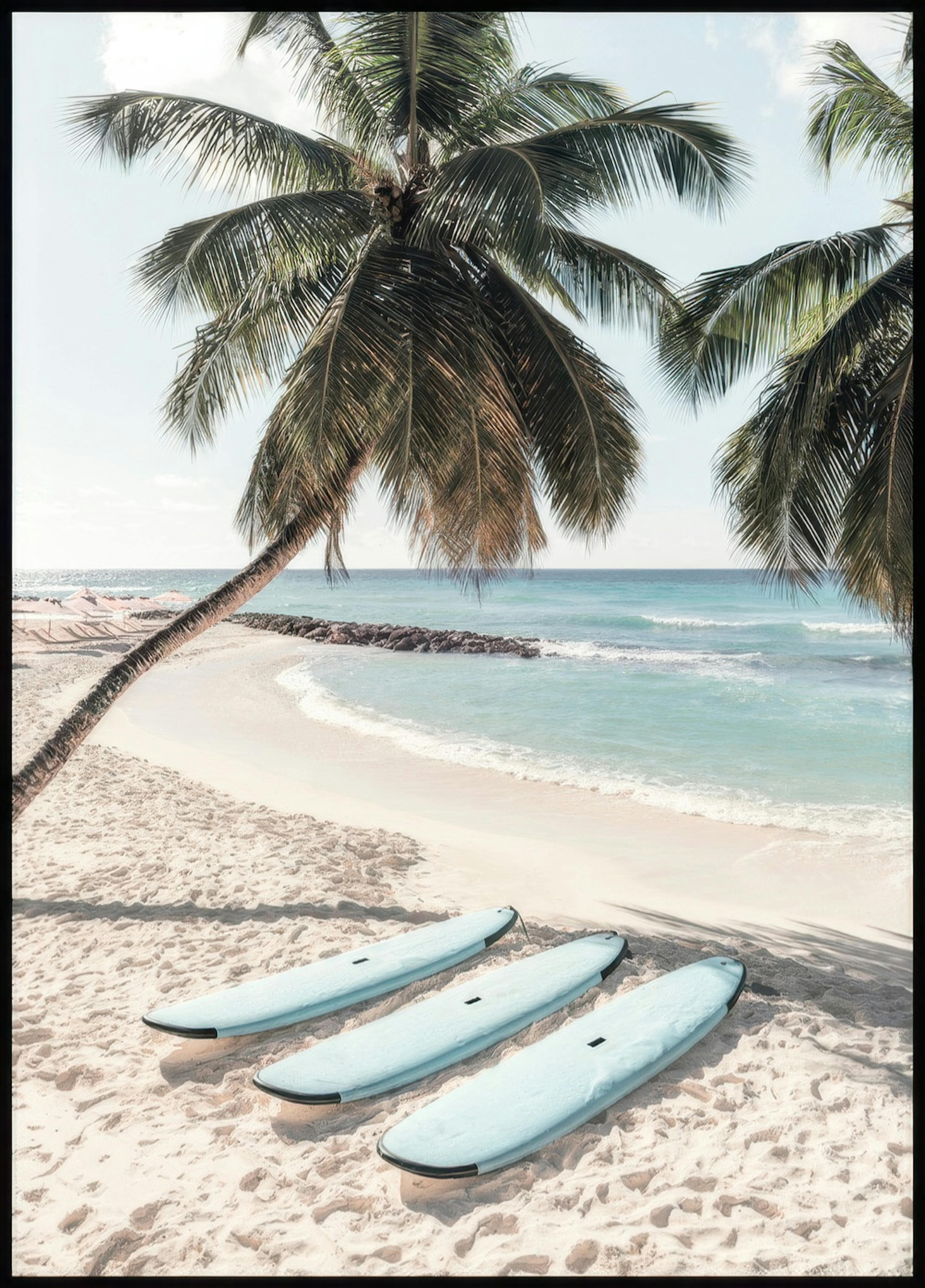 Blaue Surfbretter Poster 0