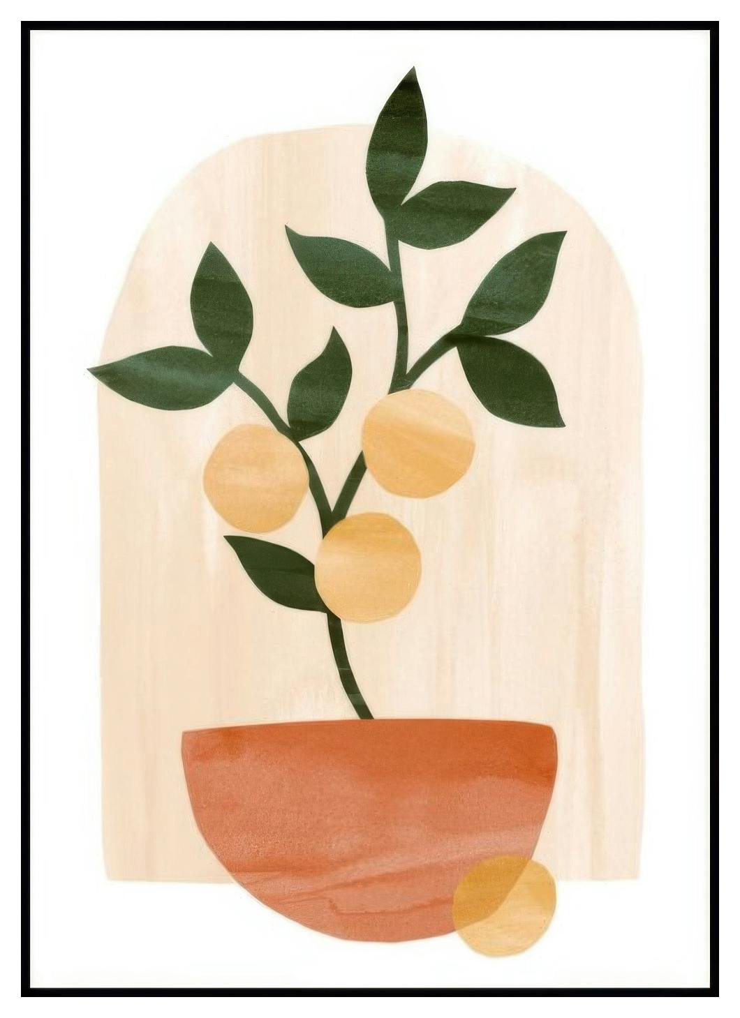 Prints Abstract Lemon Tree Poster (21x30 cm) - Poster Store