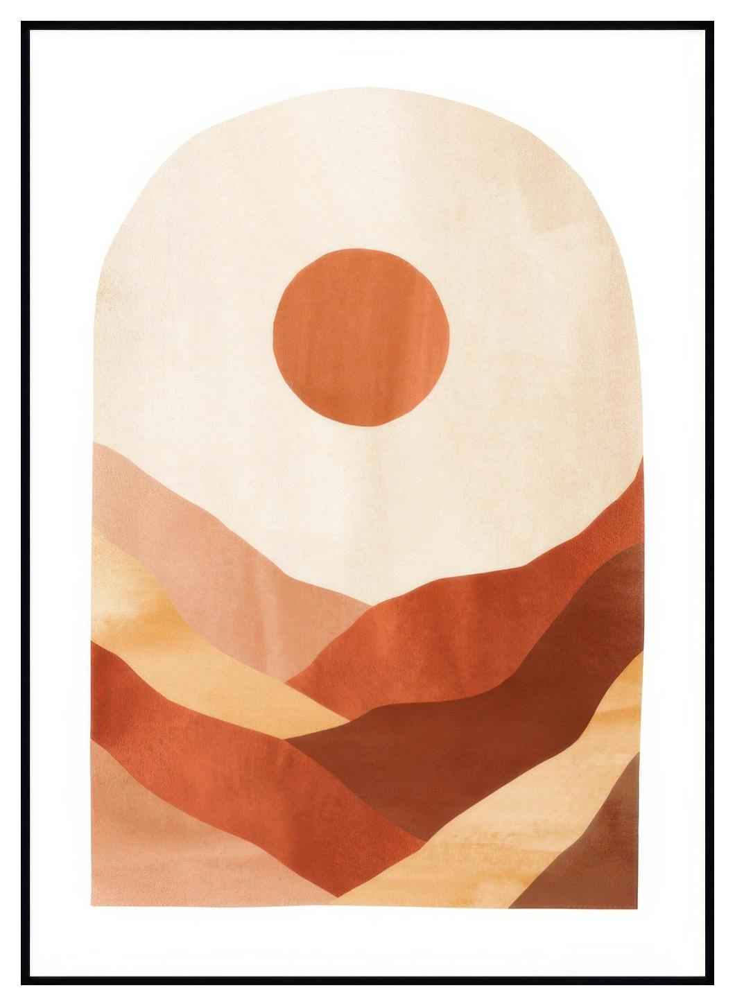 Paysage Abstrait Poster (21x30 cm) - Poster Store