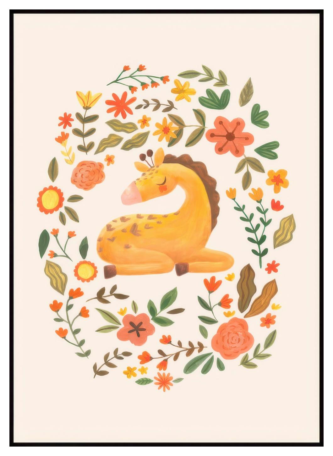 Baby Giraffe Poster (21x30 cm) - Poster Store