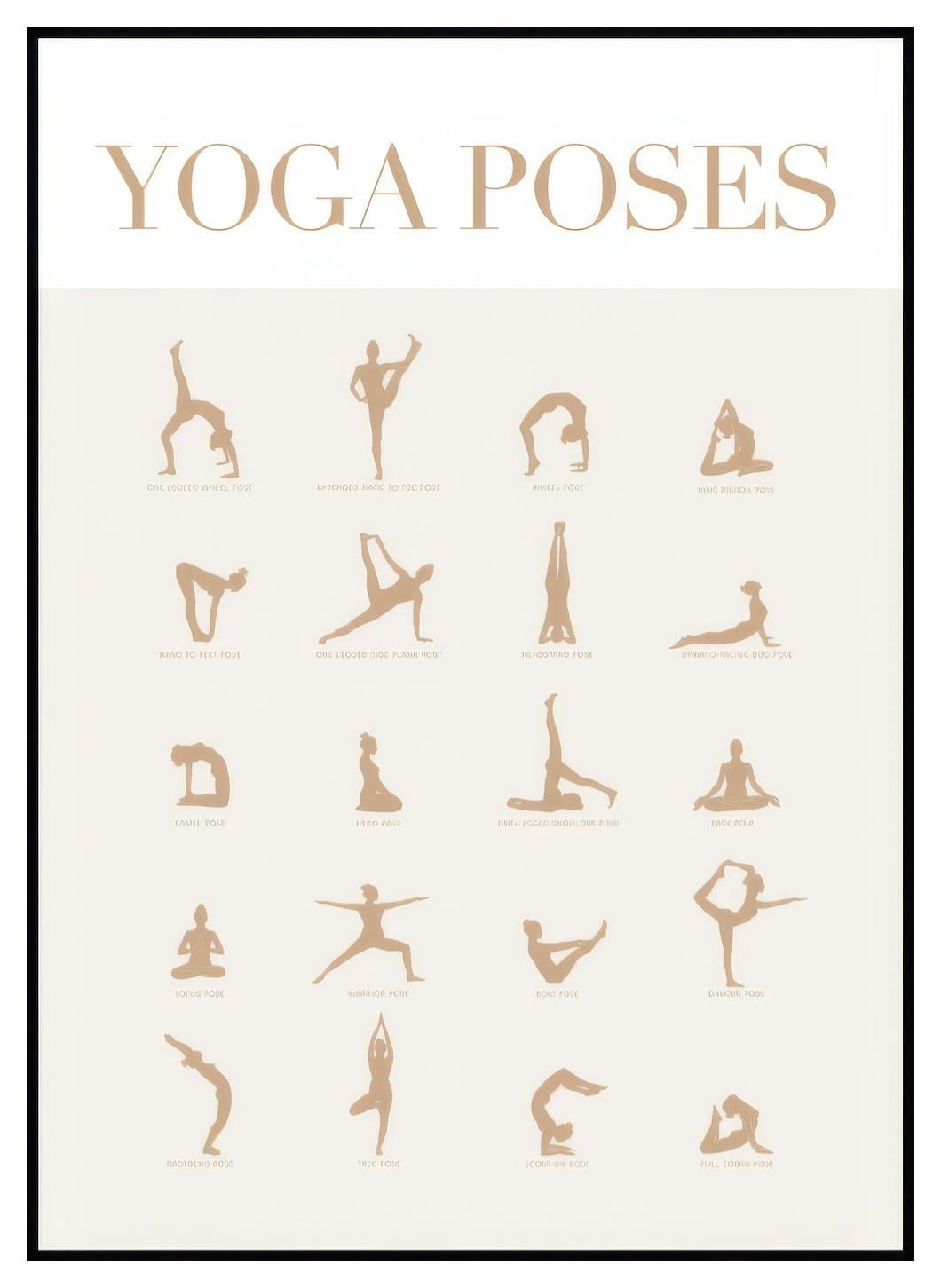 Yoga Poses Poster (21x30 cm) - Poster Store