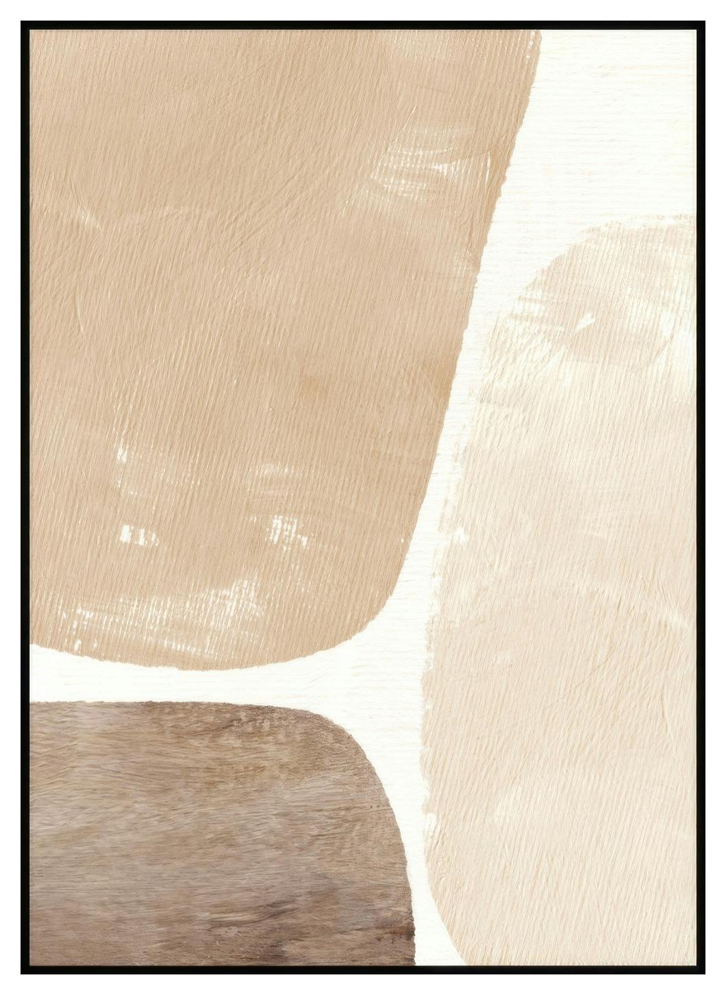 Beige Kleurvelden Poster (21x30 cm) - Poster Store