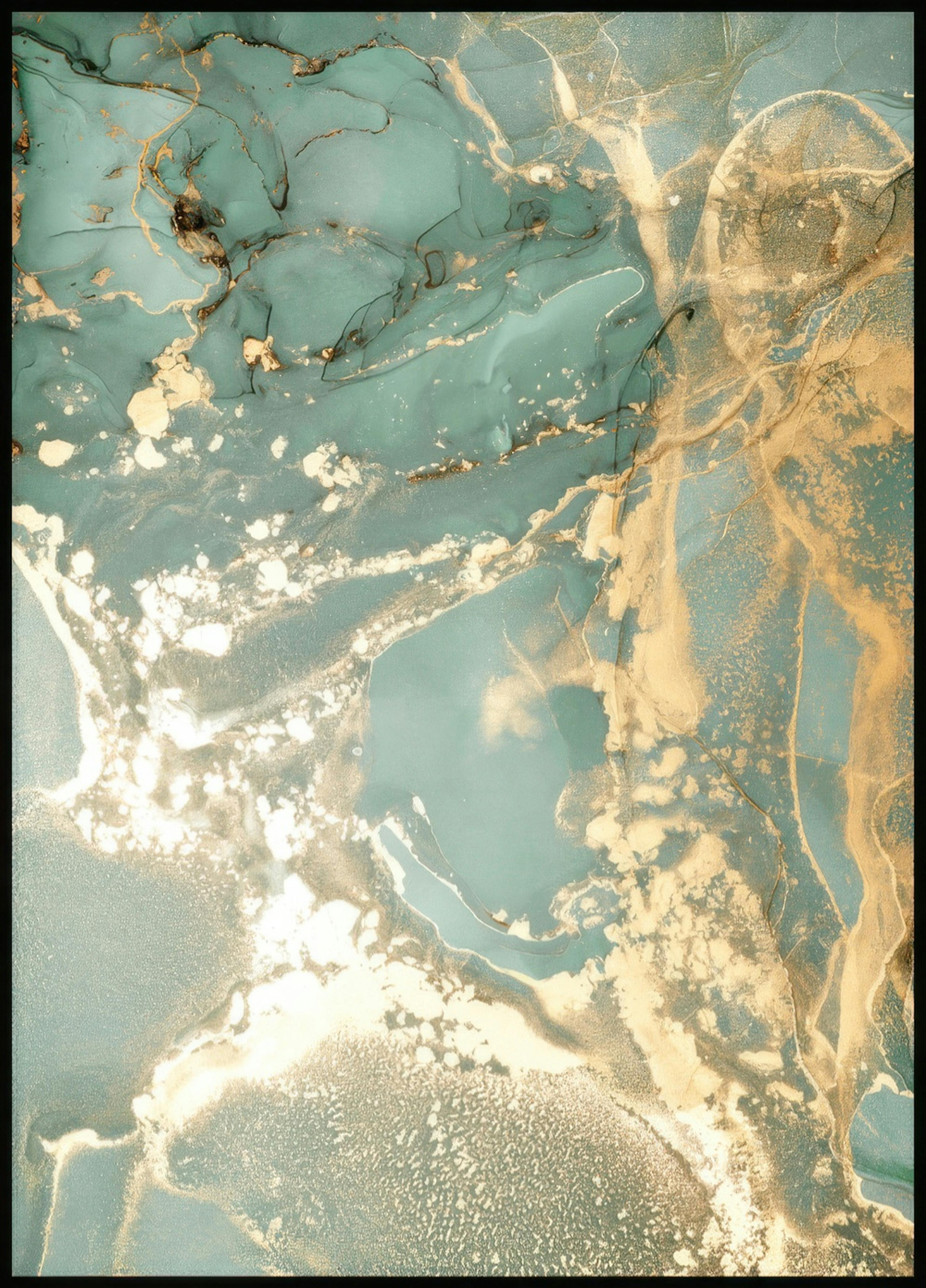 Abstract Green Marble No1 Juliste 0