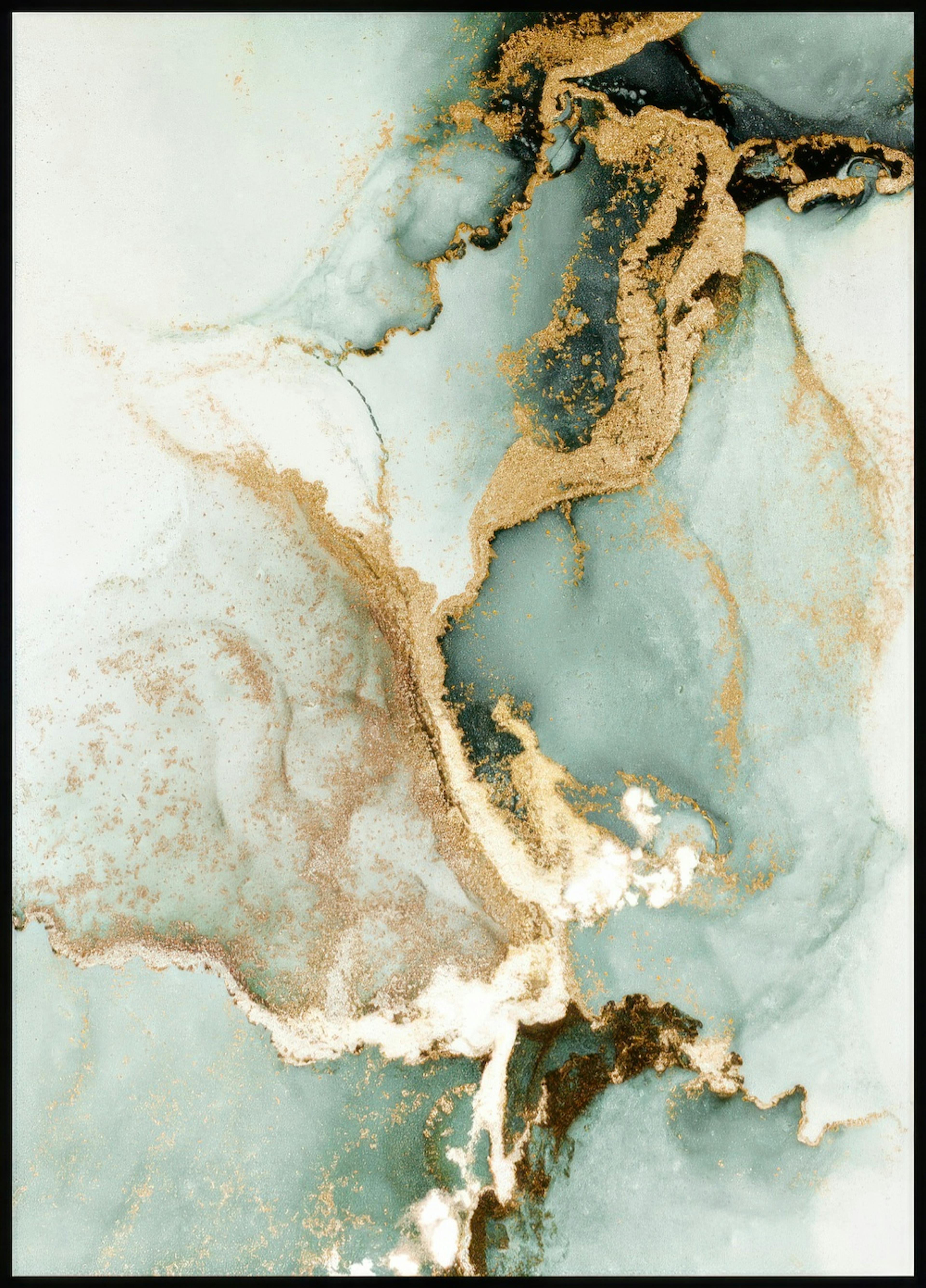 Abstract Green Marble No2 Poster 0