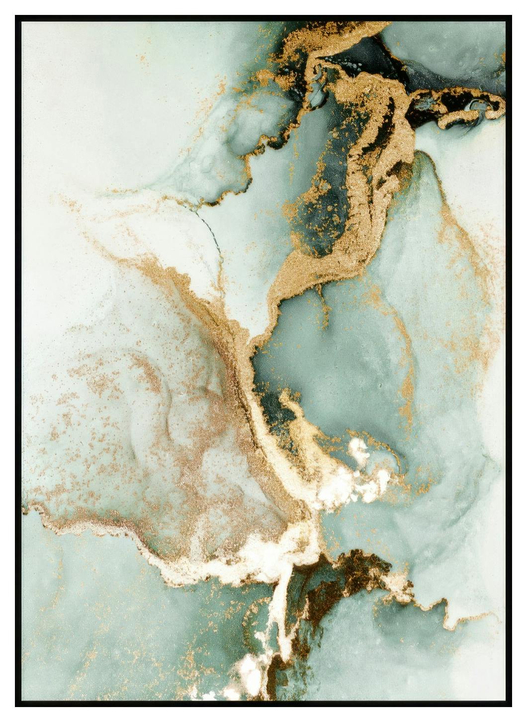 Abstract Green Marble No2 Affiche (40x50 cm) - Poster Store