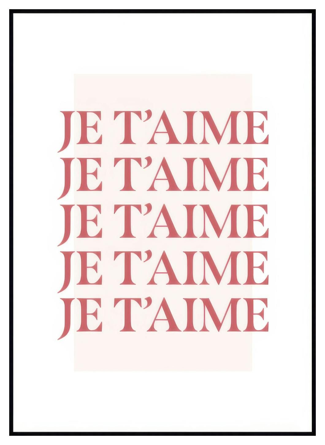Je t’aime Poster (30x40 cm) - Poster Store