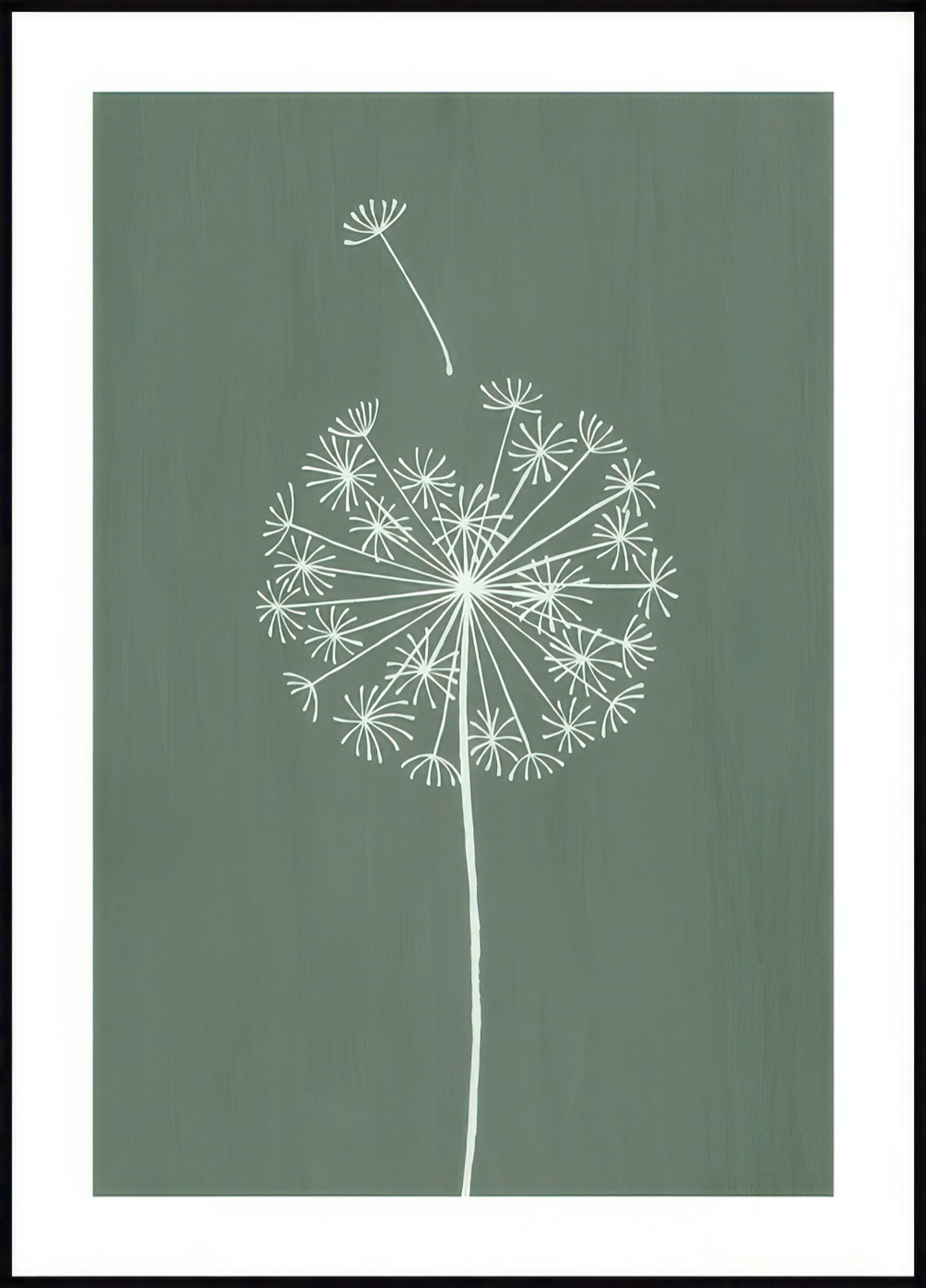 Green Dandelion Poster 0
