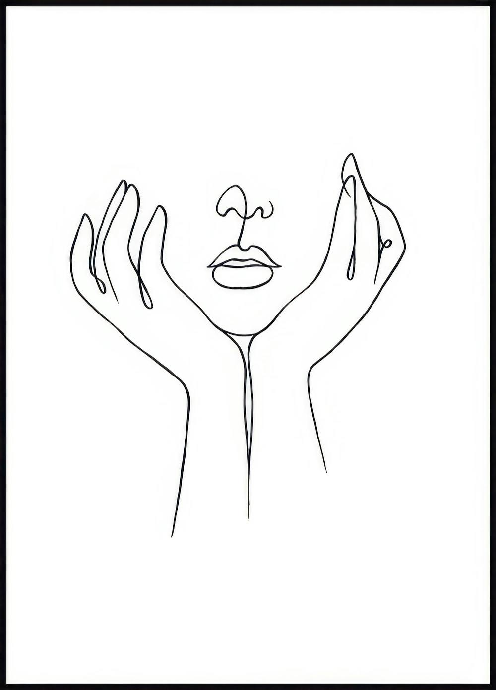 Thinking Line Art Poster 0