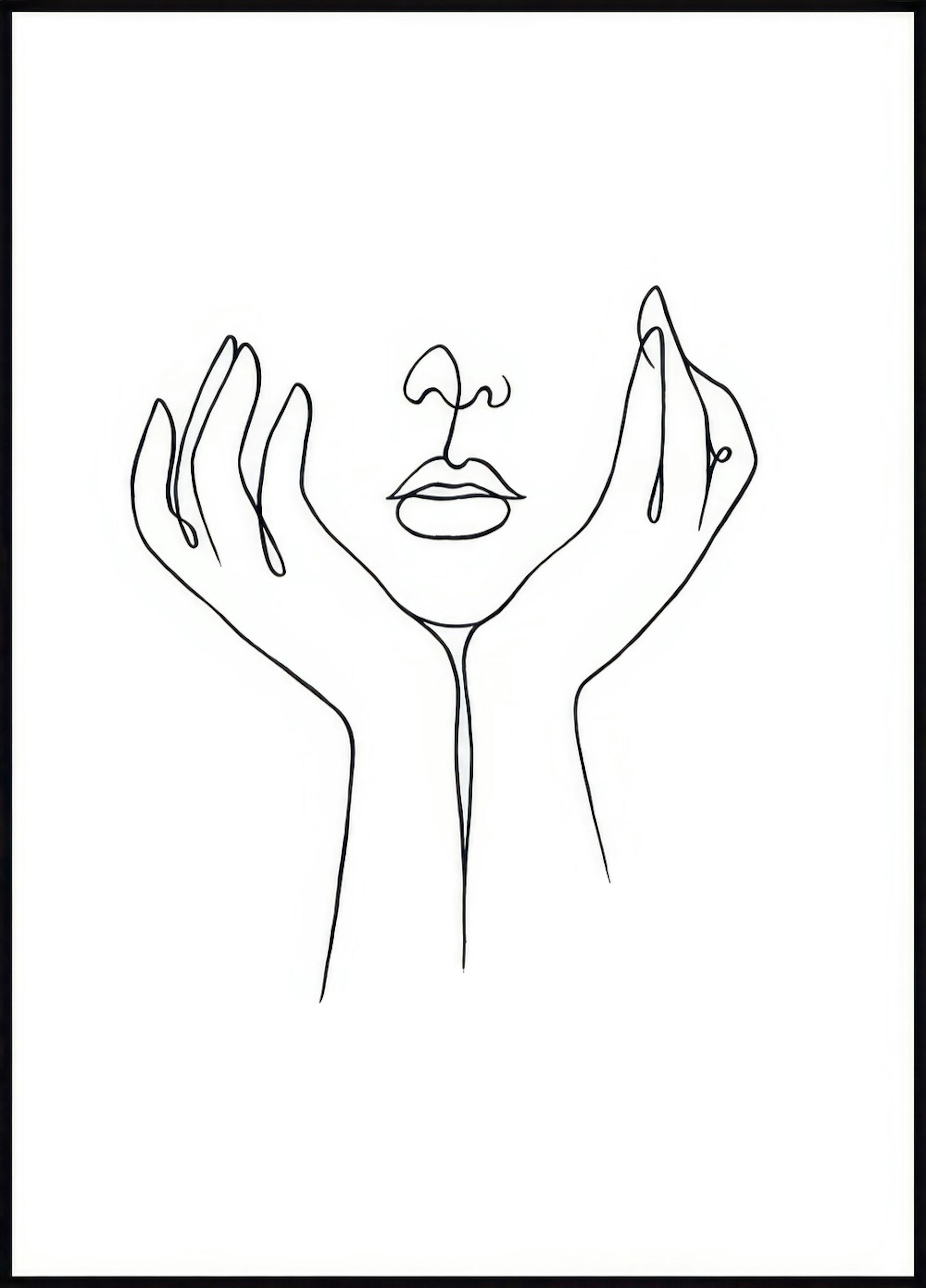 Myśli Line Art Plakat 0
