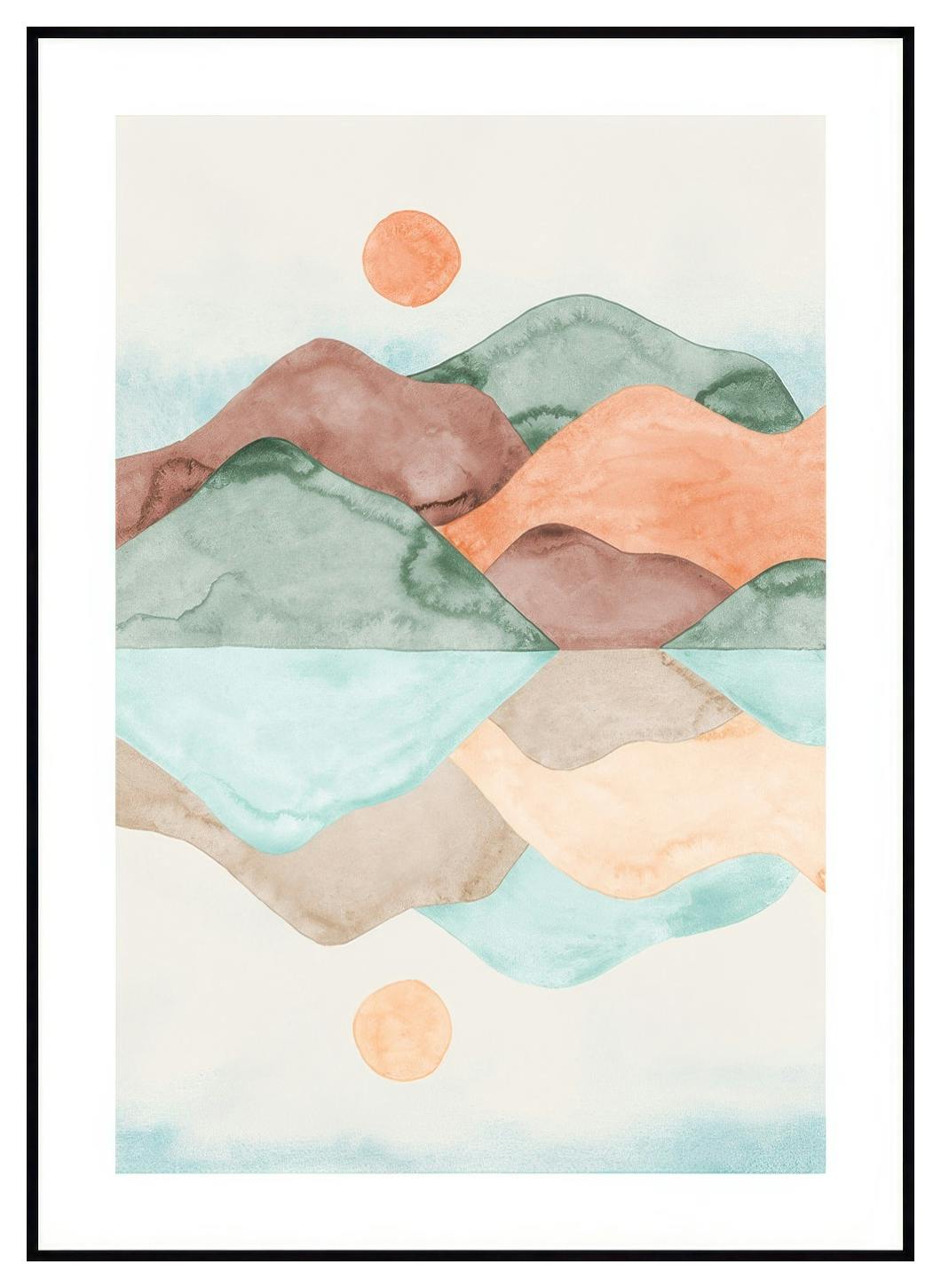 Akvarell Reflektion Poster (21x30 cm) - Poster Store