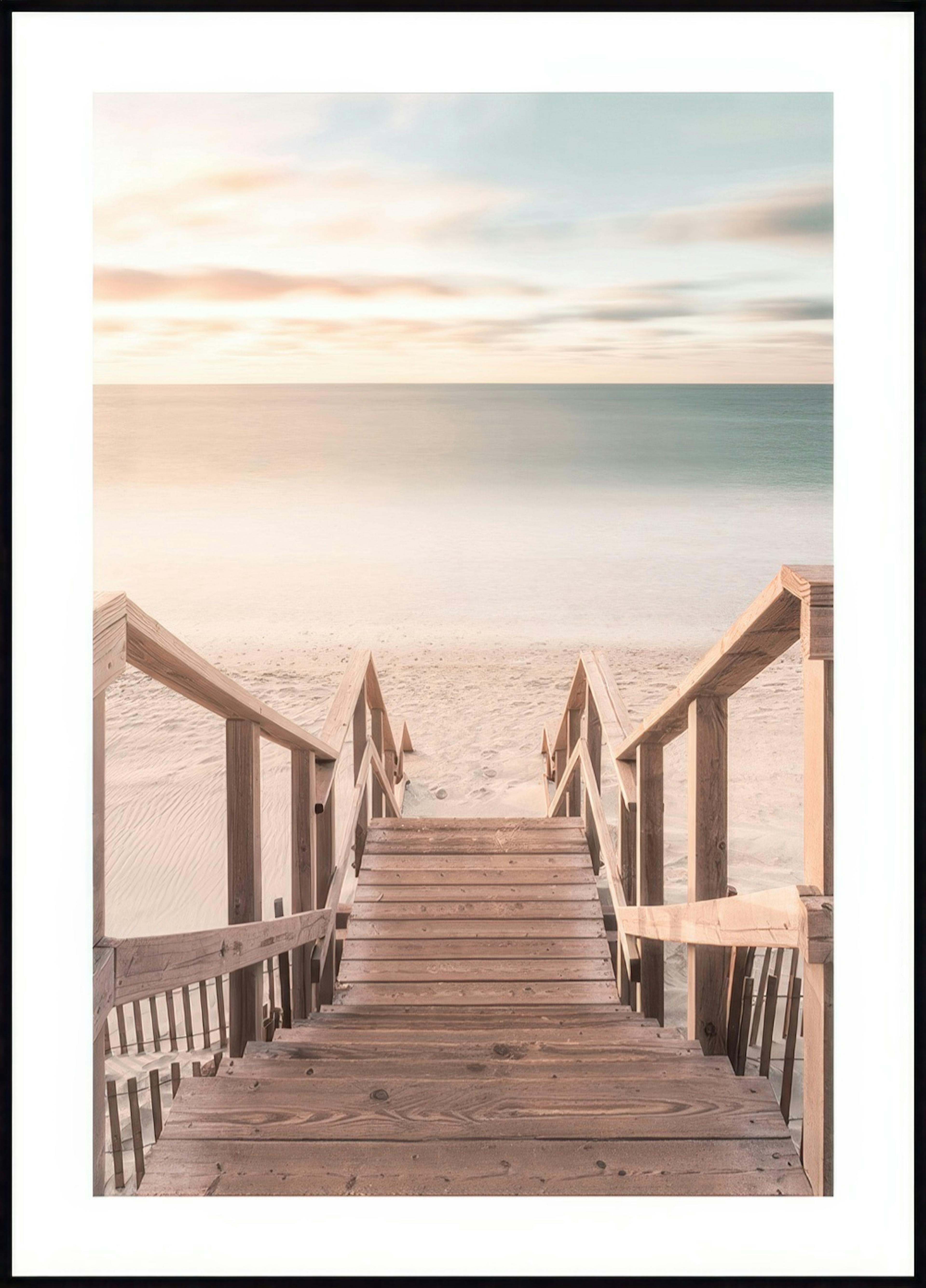 Zonsopgang Strandtrap Poster 0