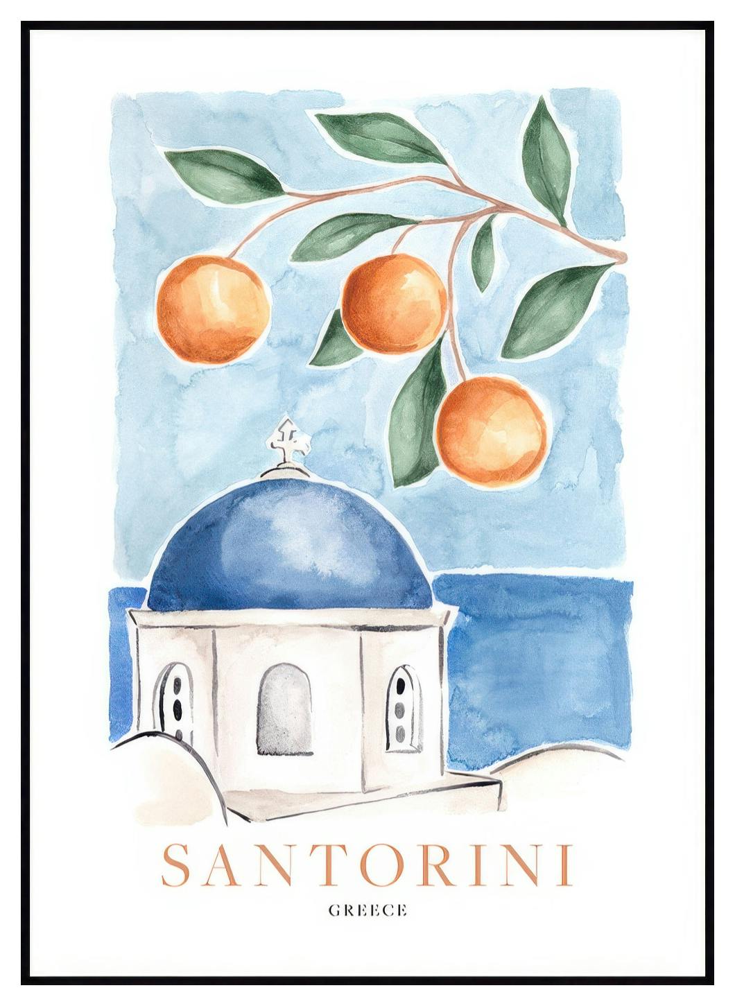 Arance di Santorini Poster (50x70 cm) - Poster Store