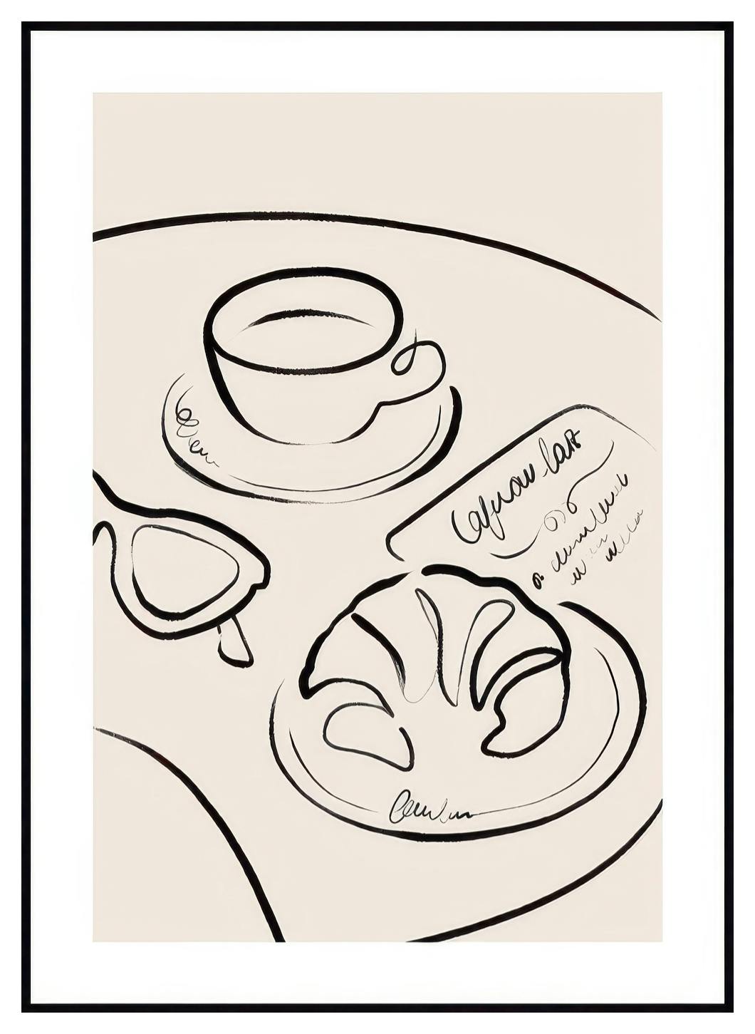 Petit-déjeuner Français Poster (50x70 cm) - Poster Store