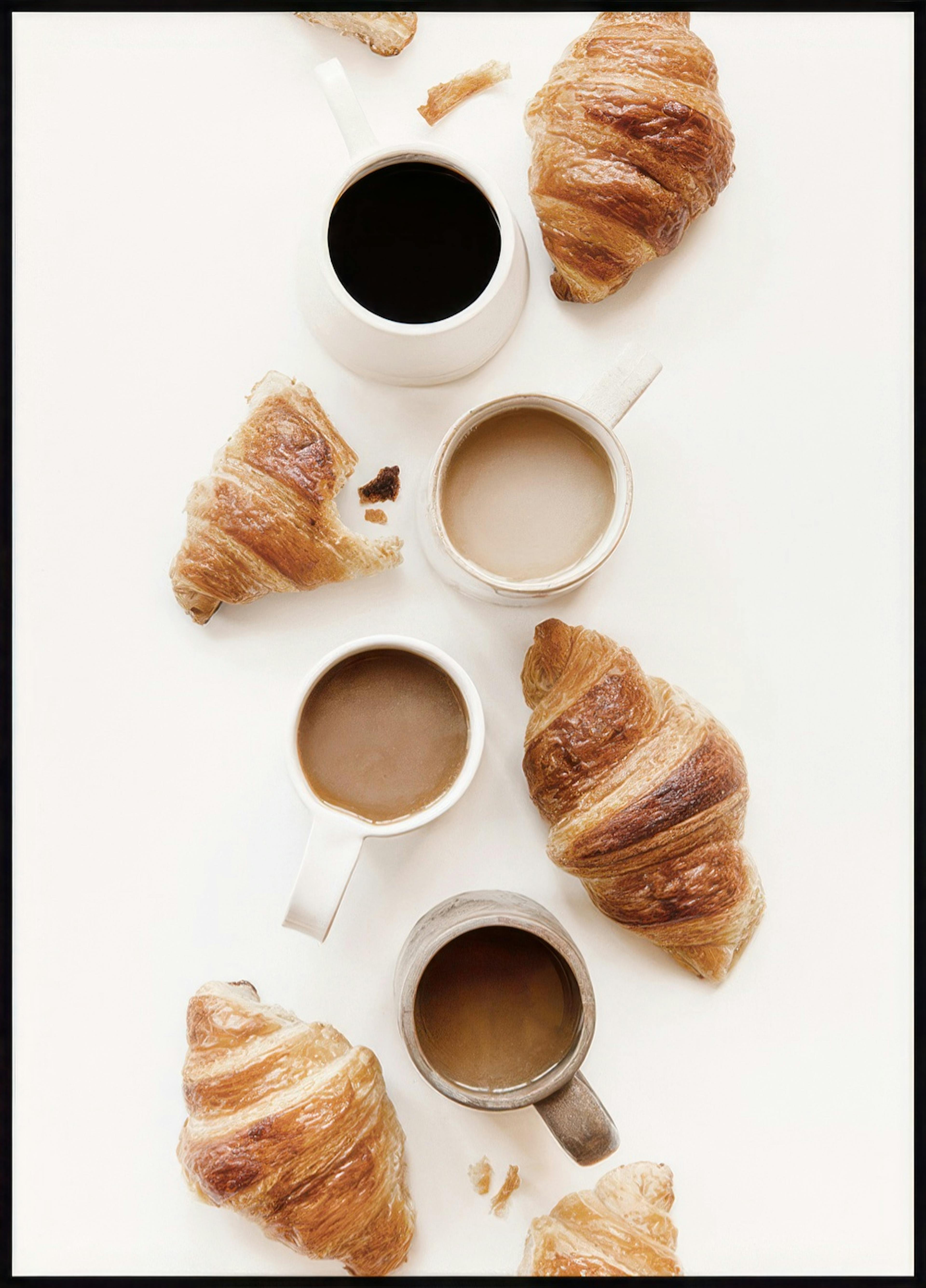Coffee and Croissants Poster 0