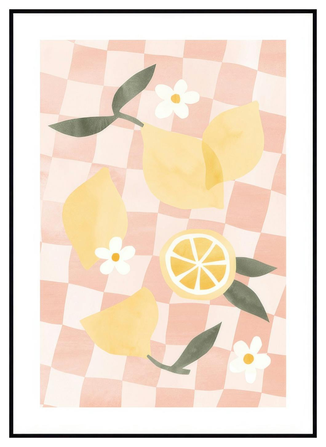 Abstracte Citroen Picknick Poster (50x70 cm) - Poster Store