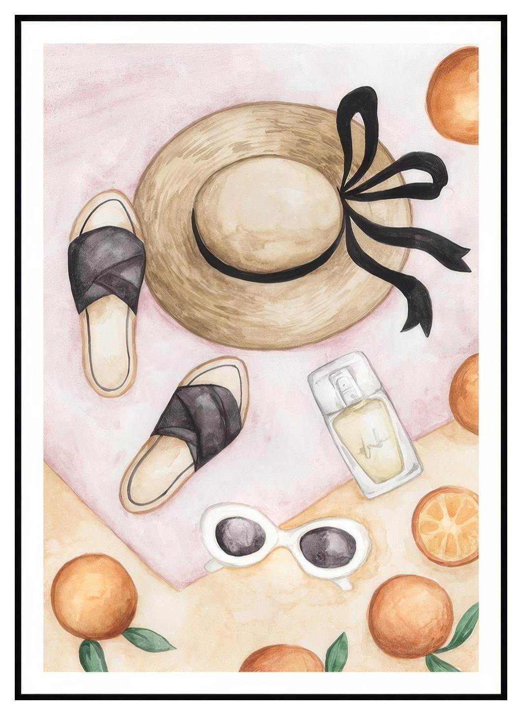 Prints Watercolor Beach Style No2 Poster (30x40 cm) - Poster Store
